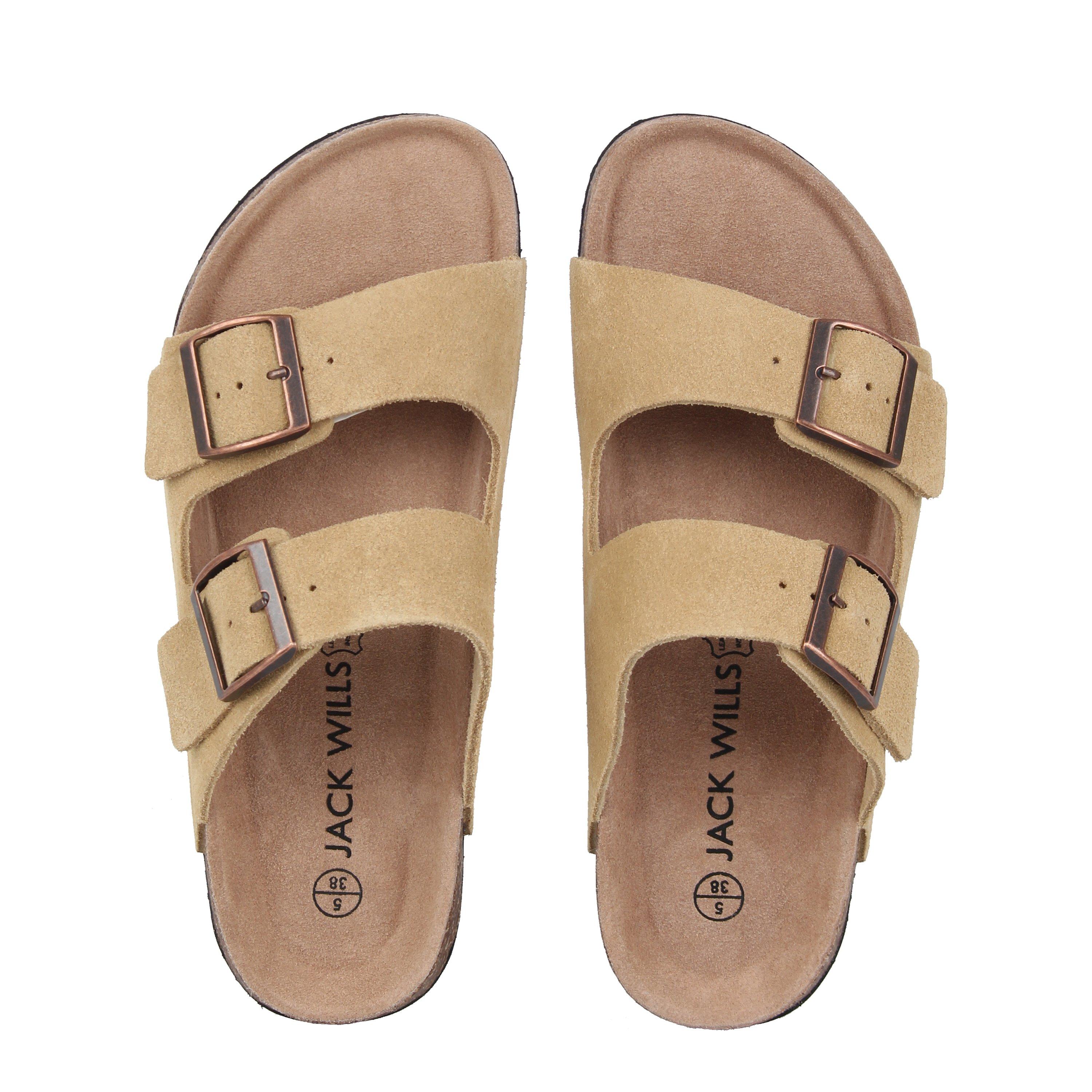 Natural - Jack Wills - Women's JW Cork Strap Flat Sandals - 5