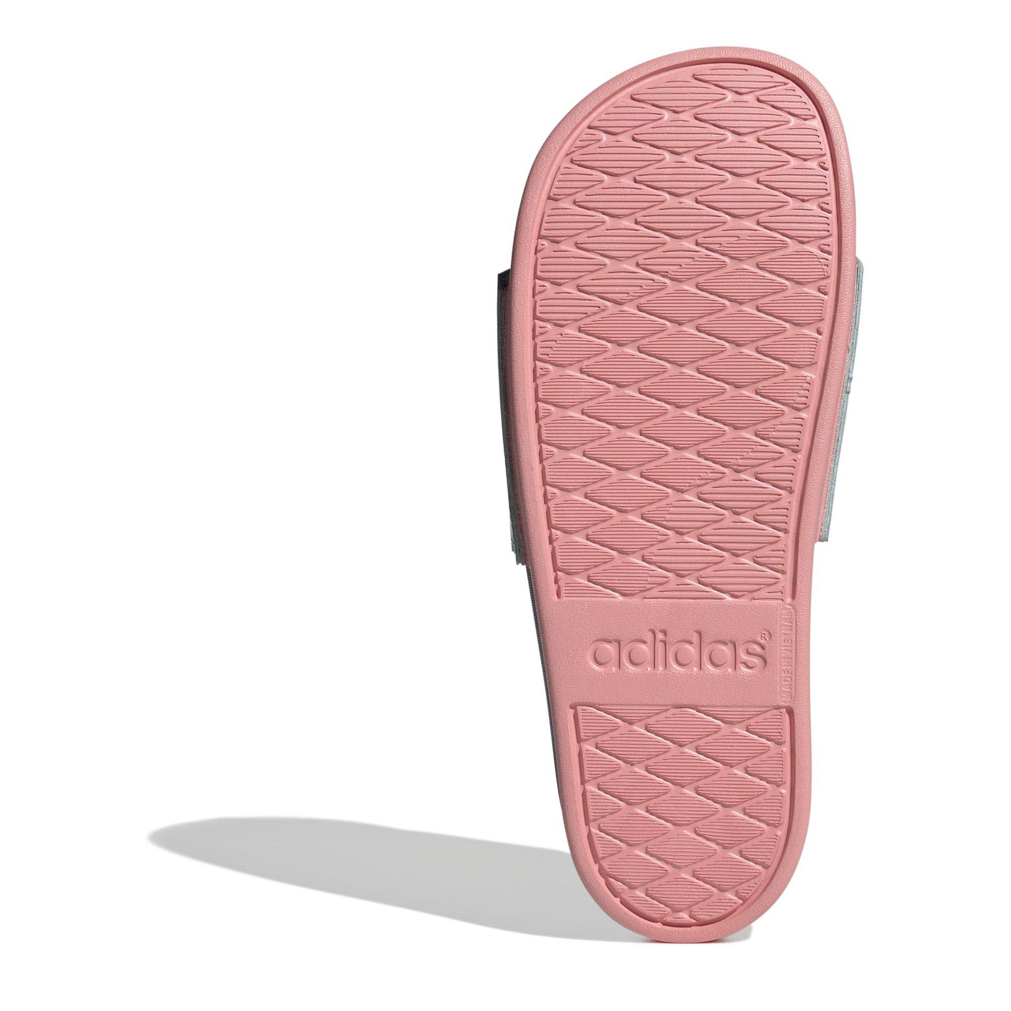 S.Aqua/Ink/Pink - adidas - Adilette Comfort Womens Slide Sandals - 6