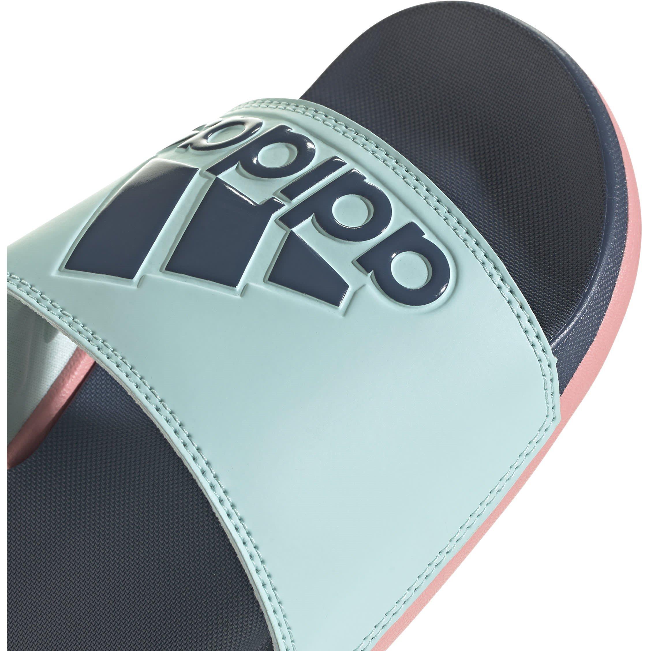 S.Aqua/Ink/Pink - adidas - Adilette Comfort Womens Slide Sandals - 7