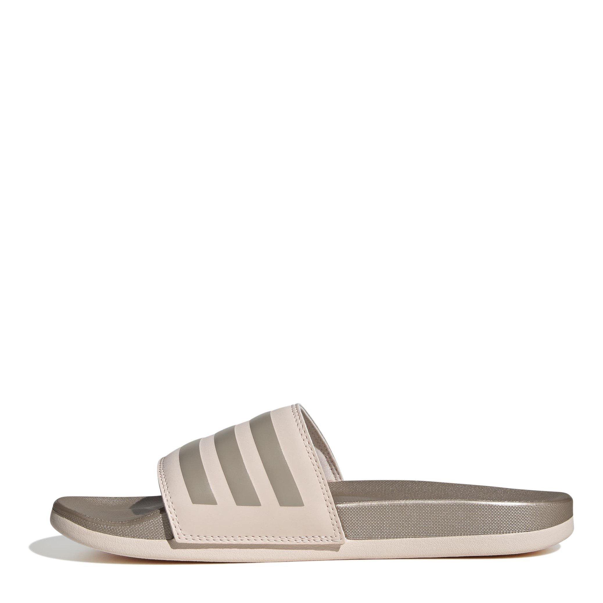 W.Quartz/Champ - adidas - Adilette Comfort Womens Slide Sandals - 2