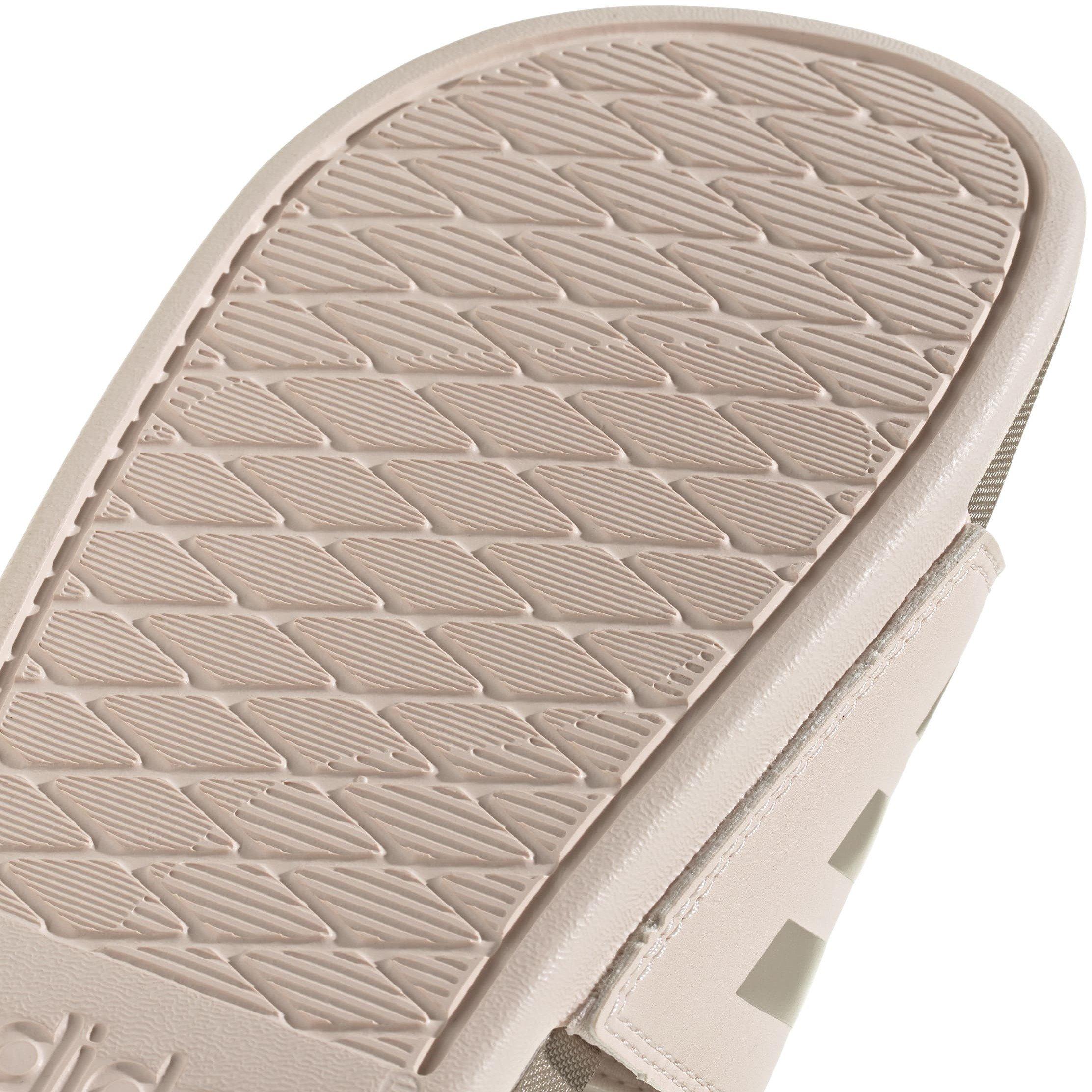 W.Quartz/Champ - adidas - Adilette Comfort Womens Slide Sandals - 7