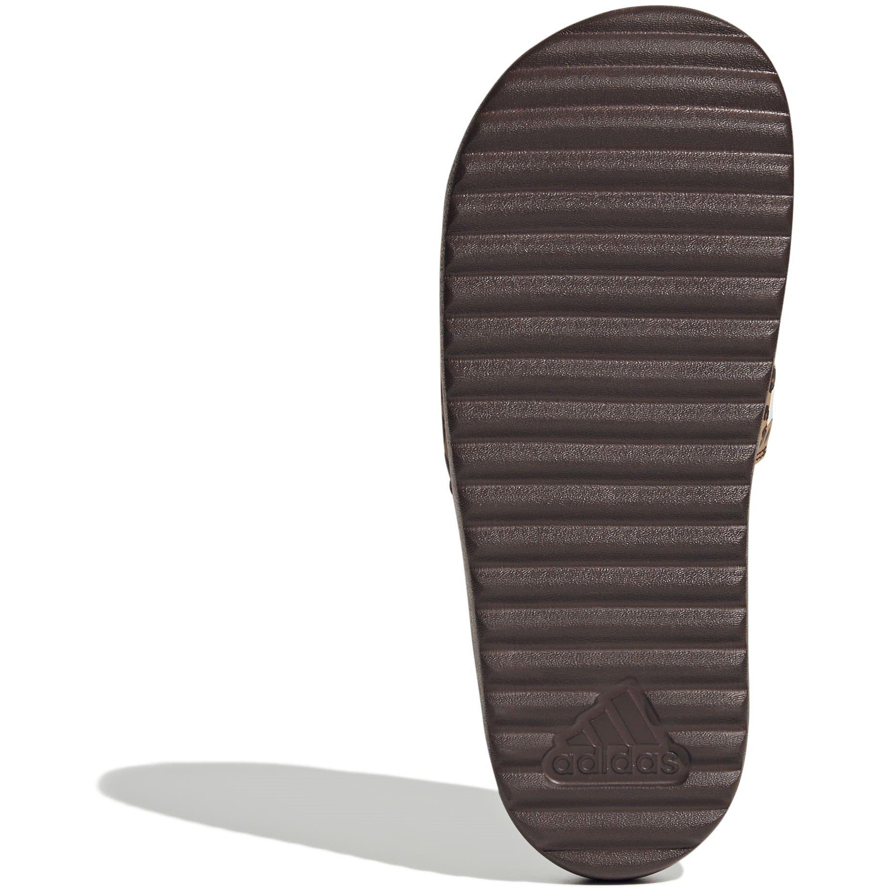 Brwn/Wht/Beige - adidas - Adilette Platform Sliders Womens - 6