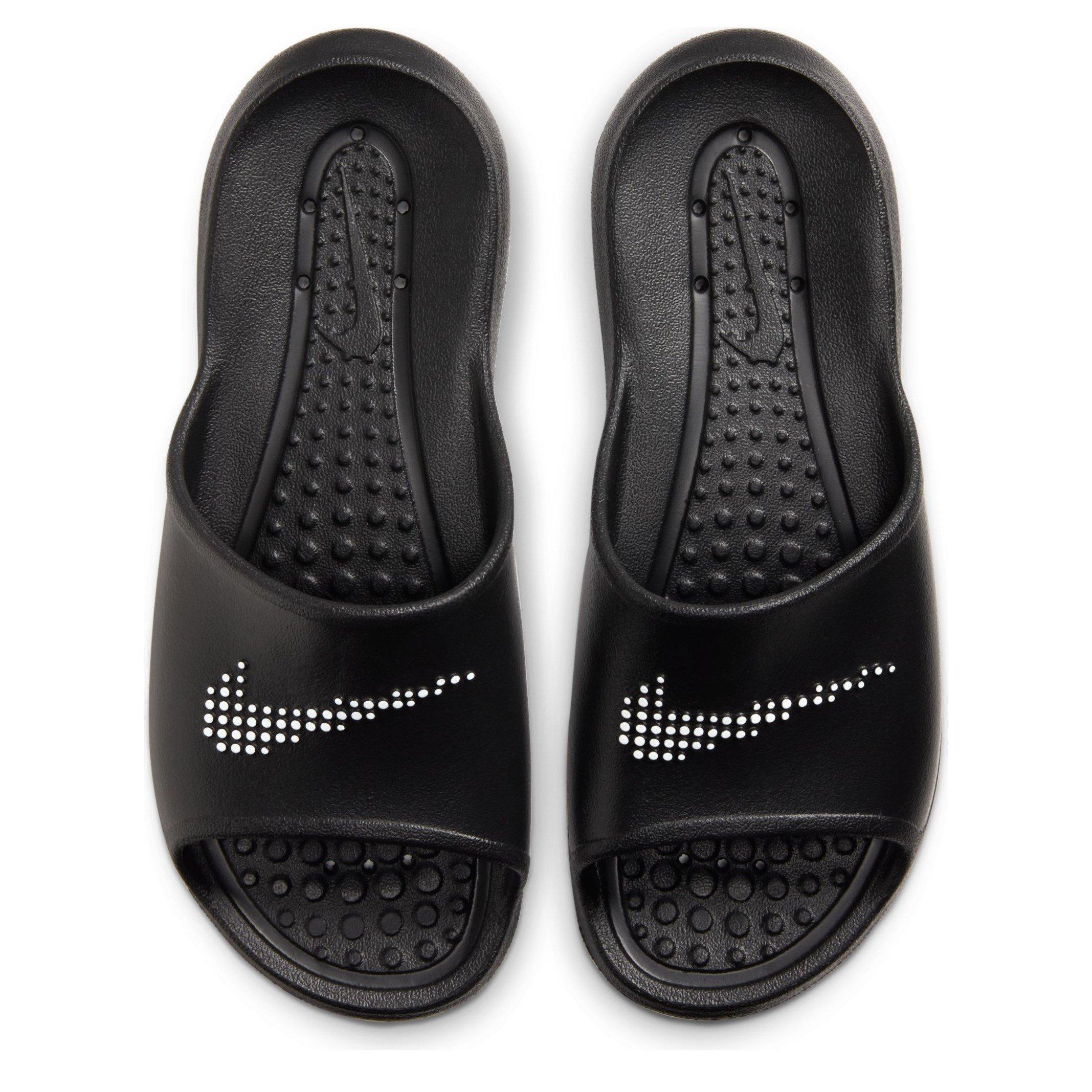 Blk/Wht-Blk - Nike - Victori One Womens Slide Sandals - 3