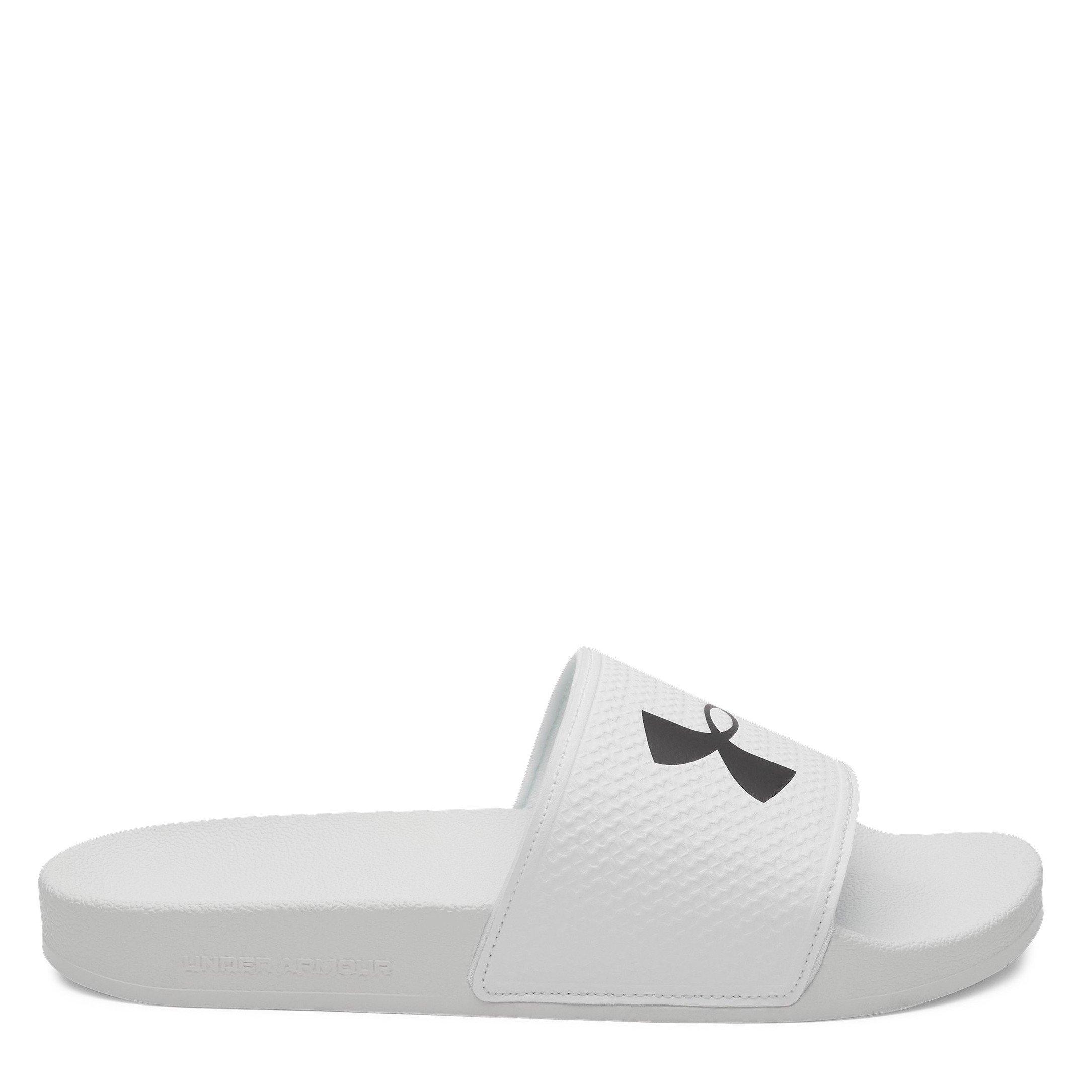 Under Armour Women's Pool Sliders - White/Black - 5 (38.5)