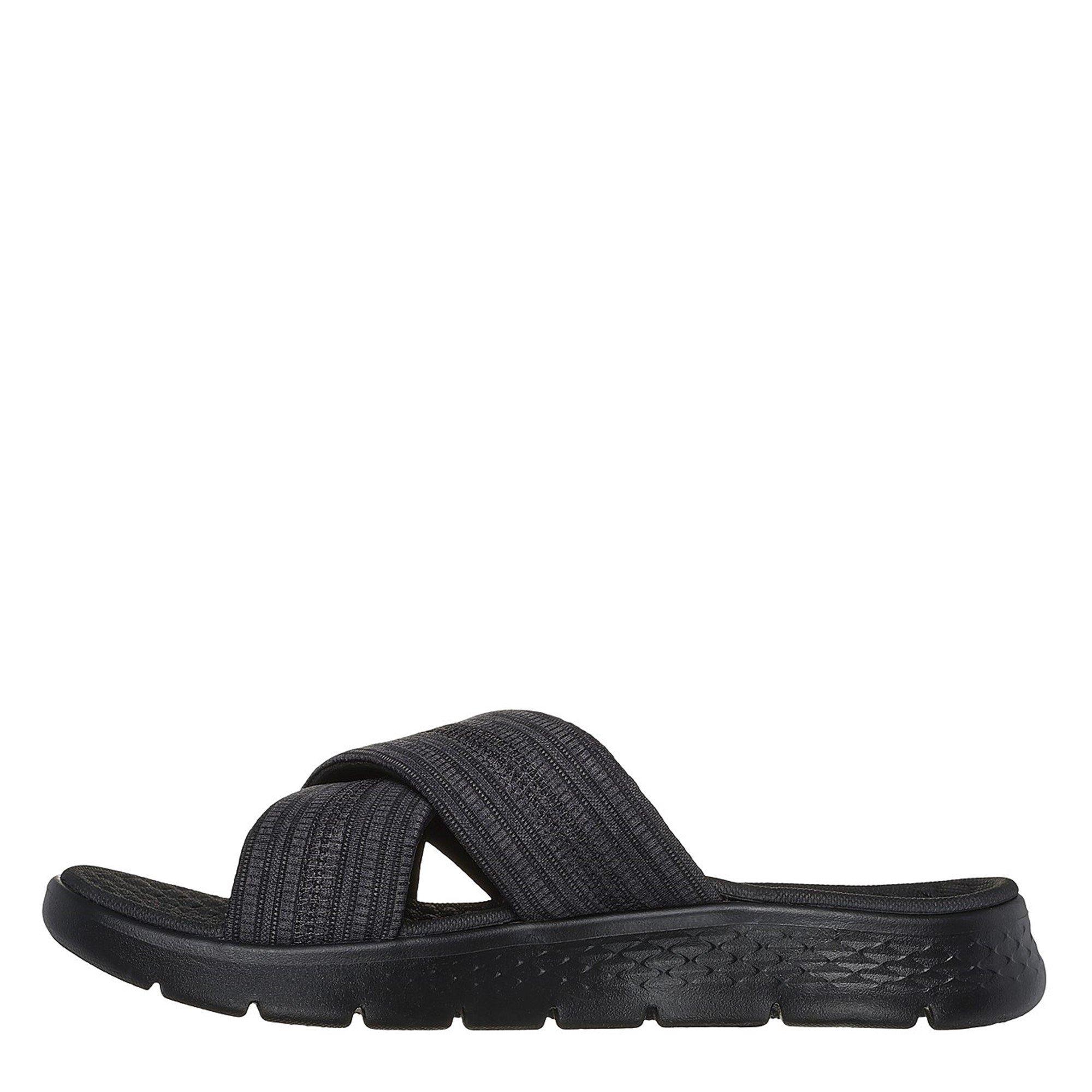 Schwarz - Skechers - Crossband Memory Foam Flip Flops - 4