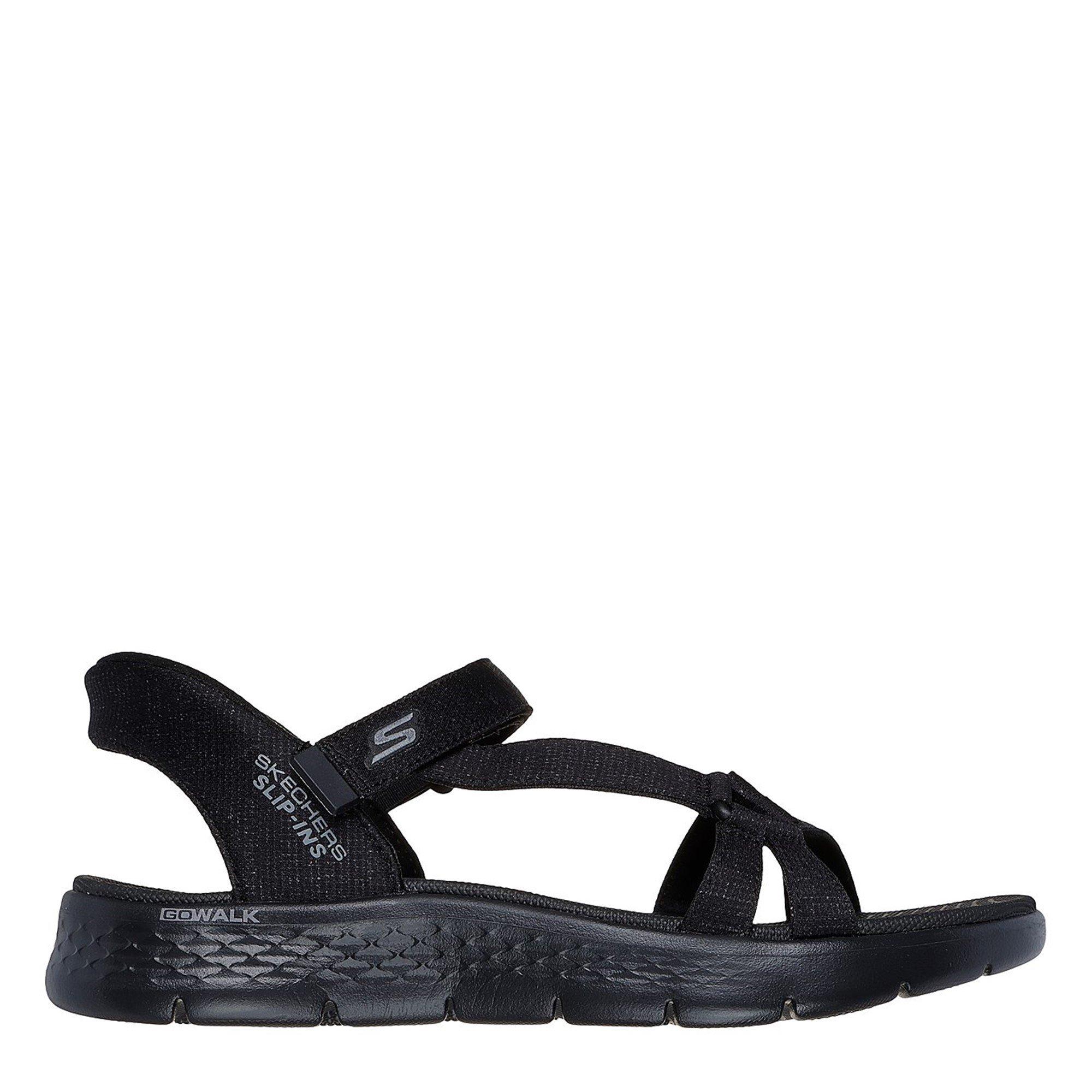 Schwarz - Skechers - Slip-In Heather Quarter Strap Sports Sandals - 3