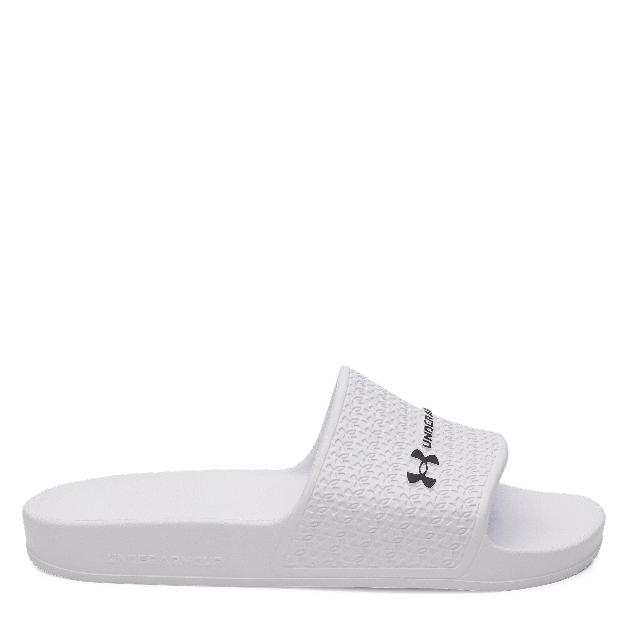 Under Armour Women's Pool Sliders - White/Black - 5 (38.5)