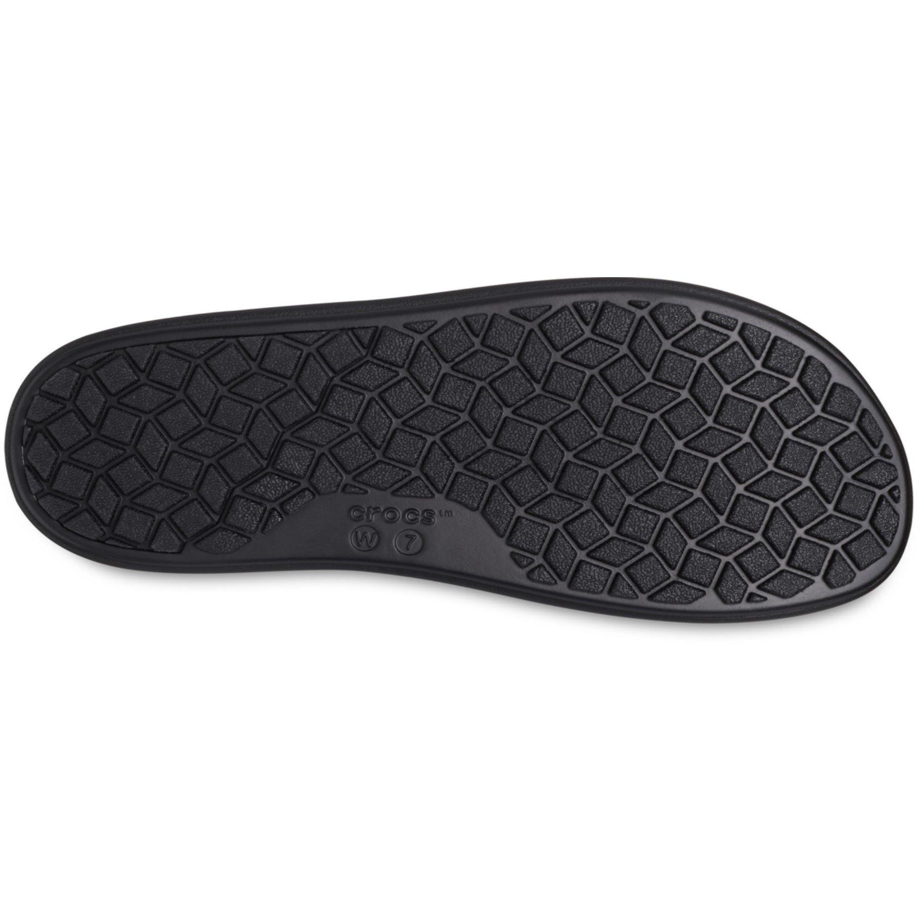 Black/Black - Crocs - Brooklyn Lux Cross Strap Pool Slider - 4