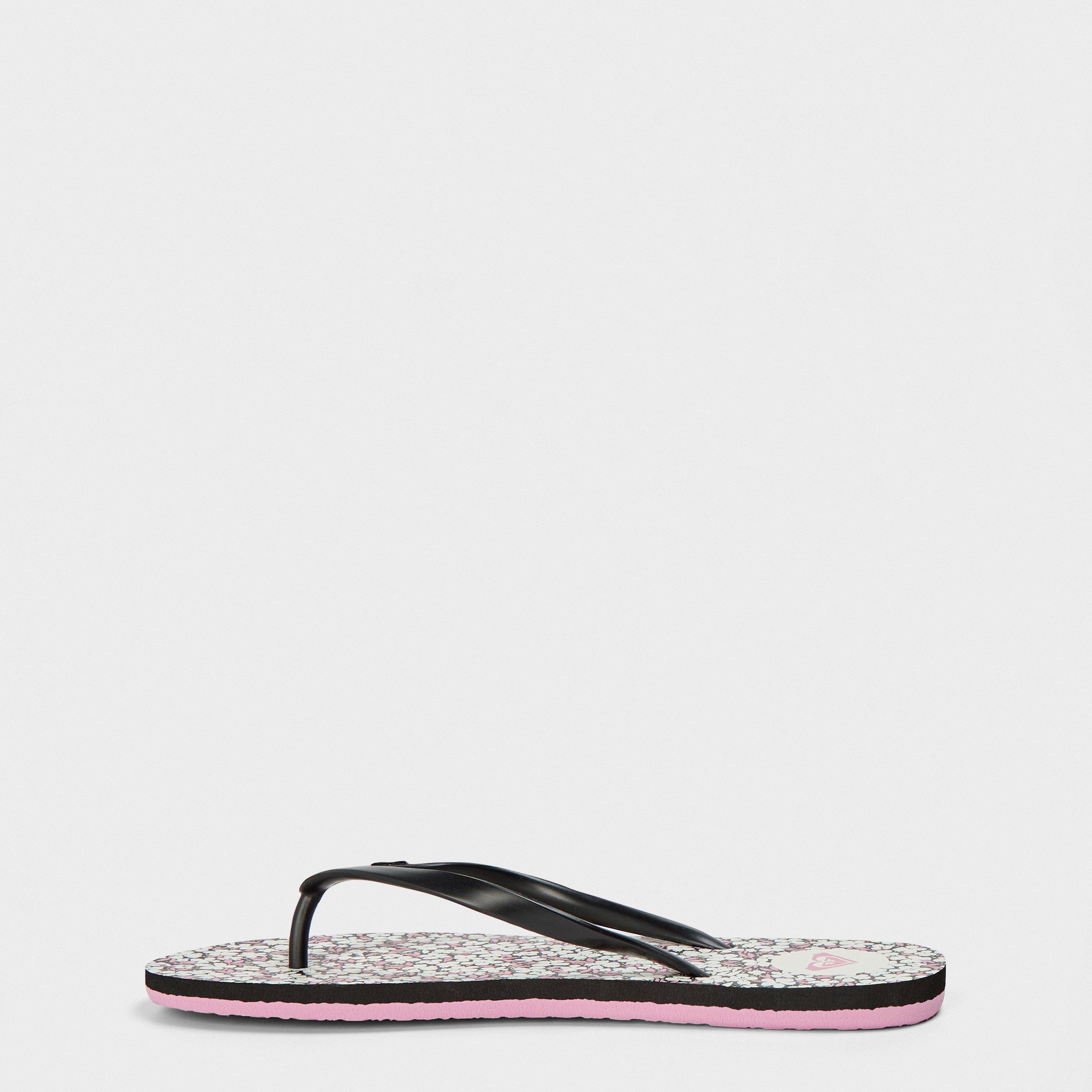 Black/White Prt - Roxy - By the Sea Flip Flops - 2