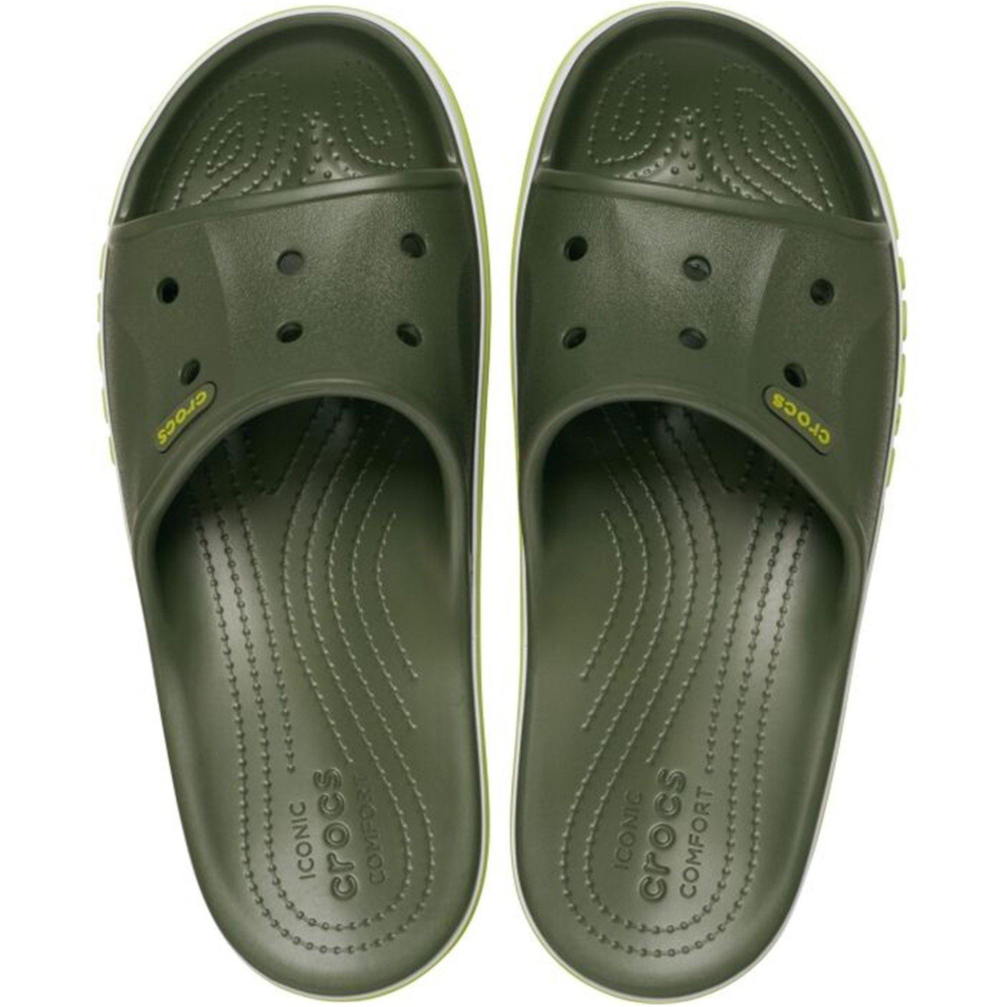 Army Green - Crocs - Women's Bayaband Pool Sliders - 4