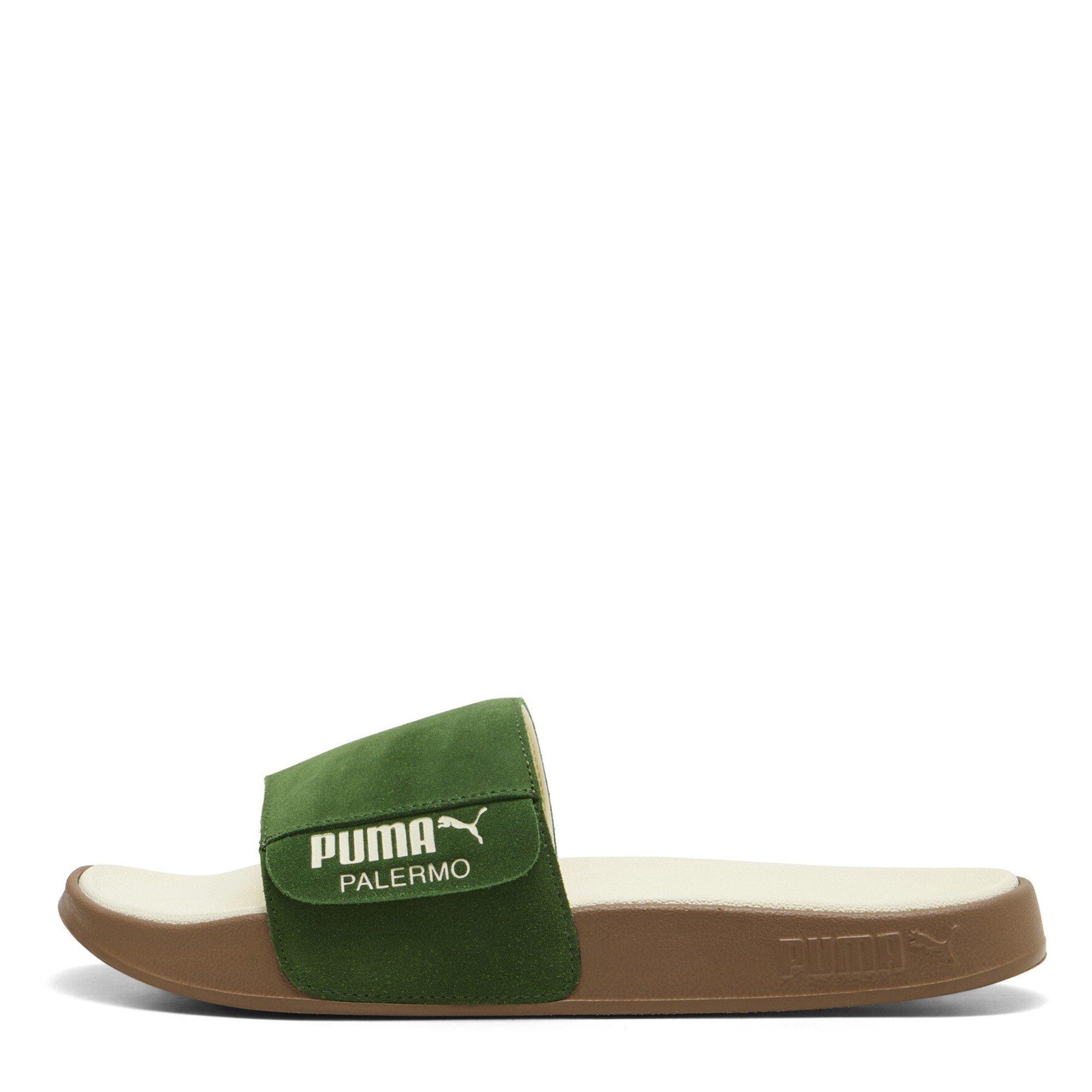 Green/Cream-Gum - Puma - PUMA Leadcat 2.0 Palermo Foil Adults Slide Sandals - 3