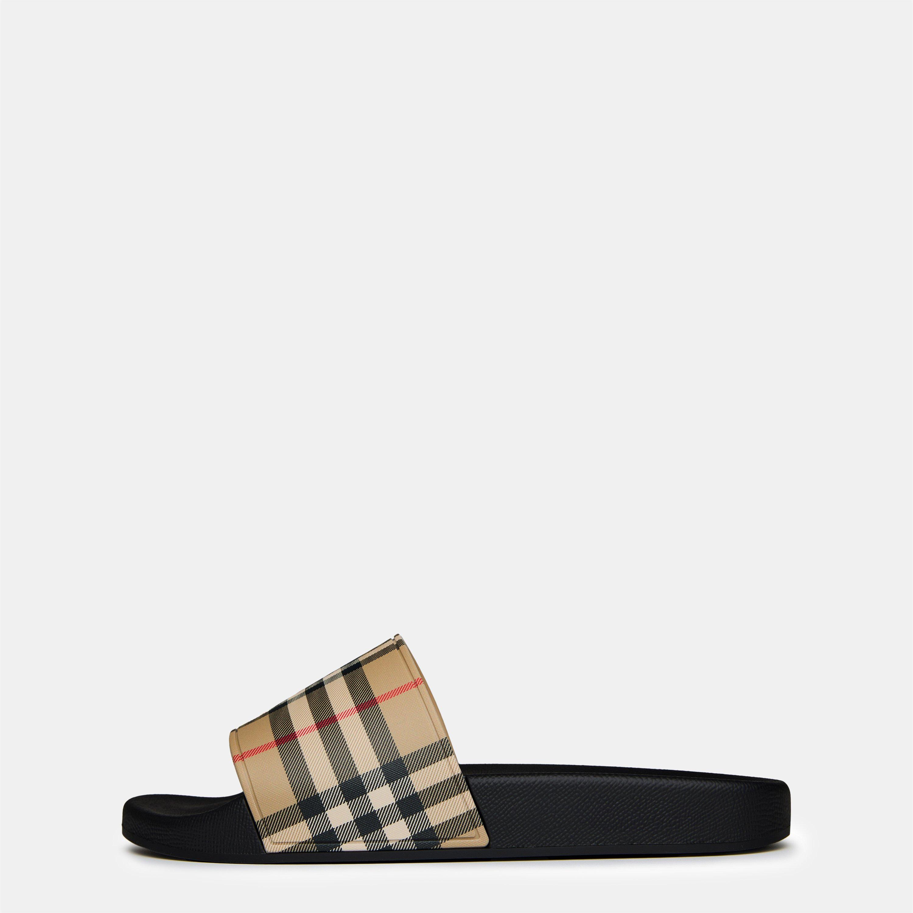 Archive Beige - Burberry - Women's Vintage Check Furley Sliders - 3