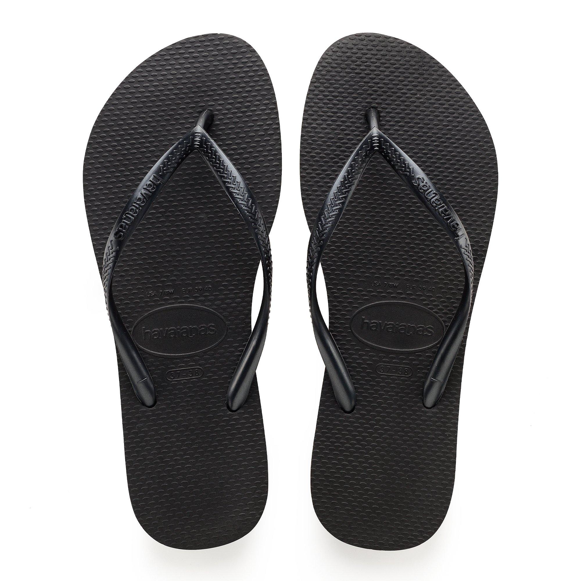 Preto - Havaianas - Slim Flip Flops - 1