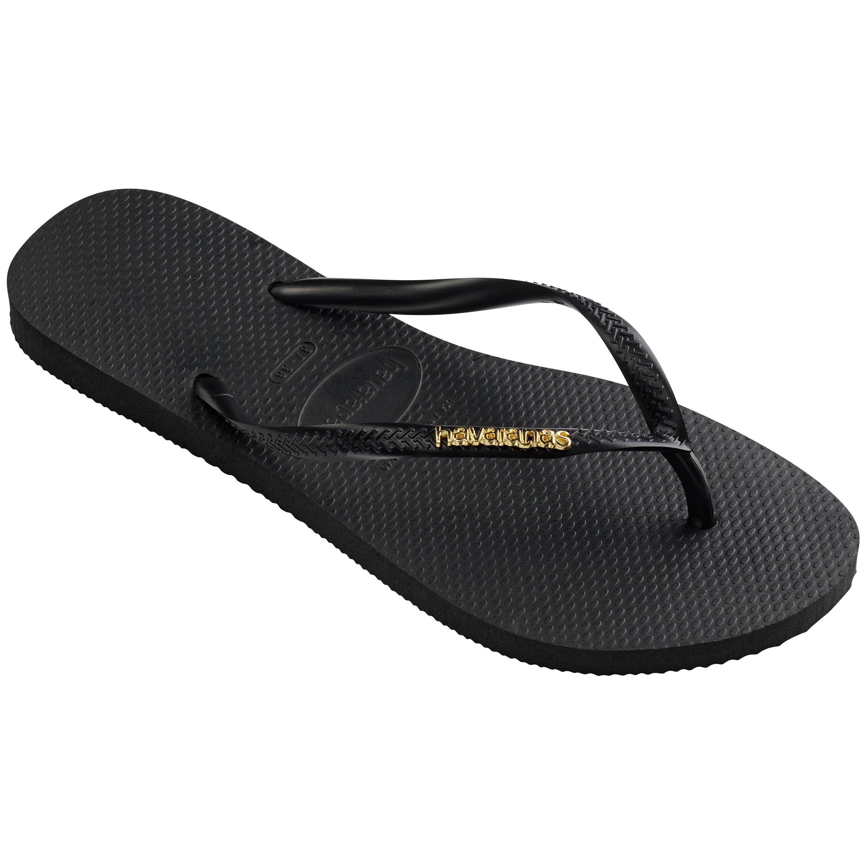Black/Gold - Havaianas - Slim Flip Flops - 2