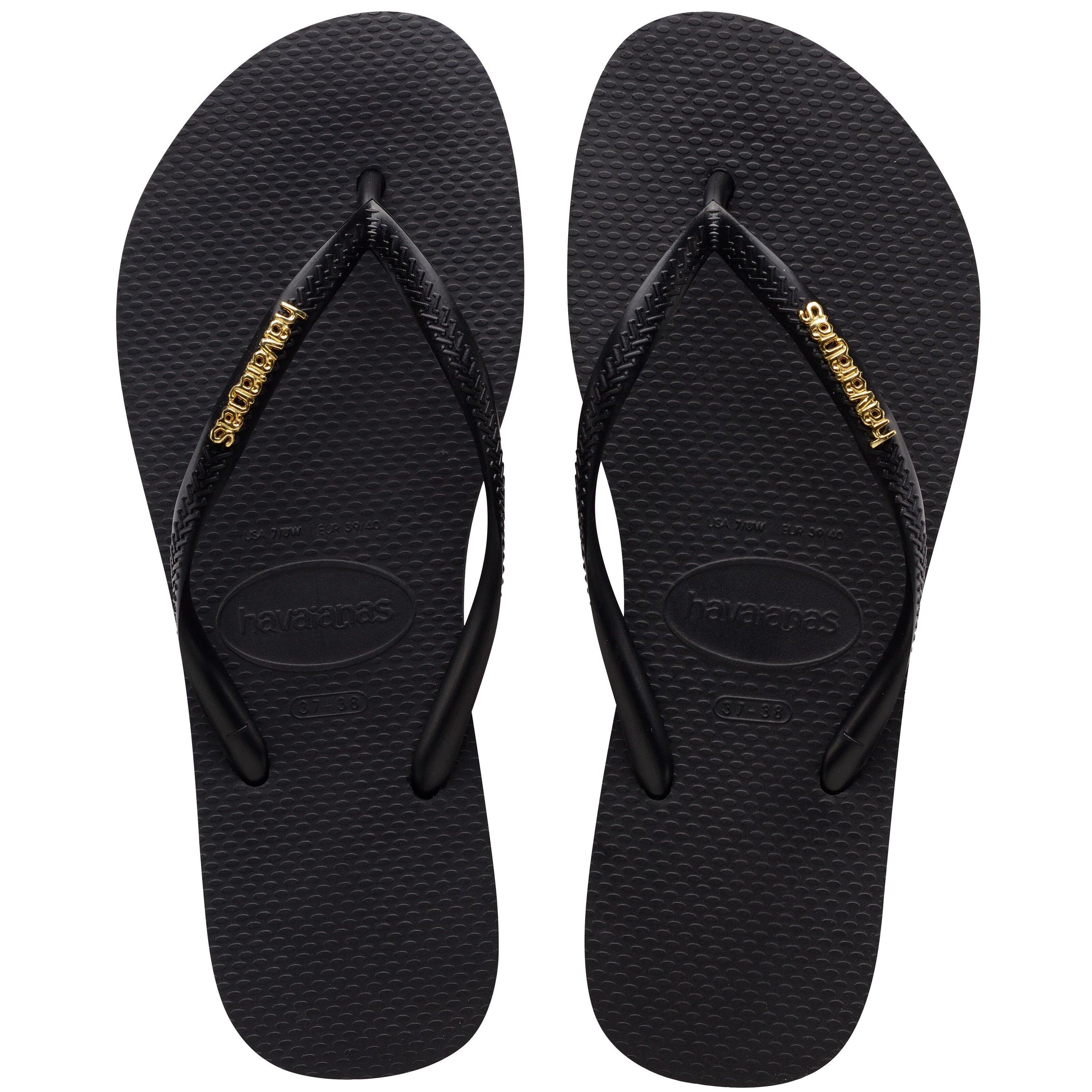 Black/Gold - Havaianas - Slim Flip Flops - 4