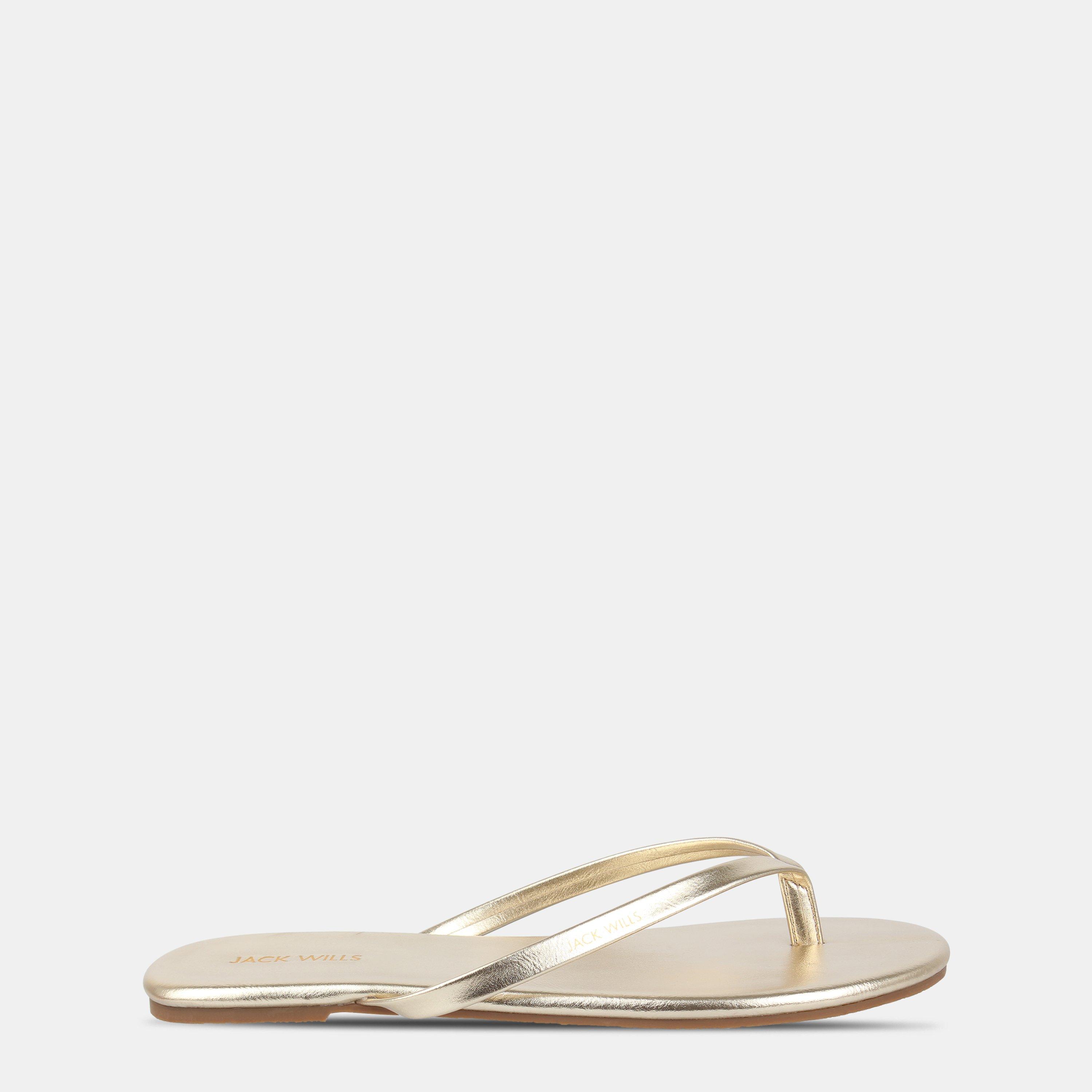 Jack Wills Women's Flip Flops - Gold - 6 (39)
