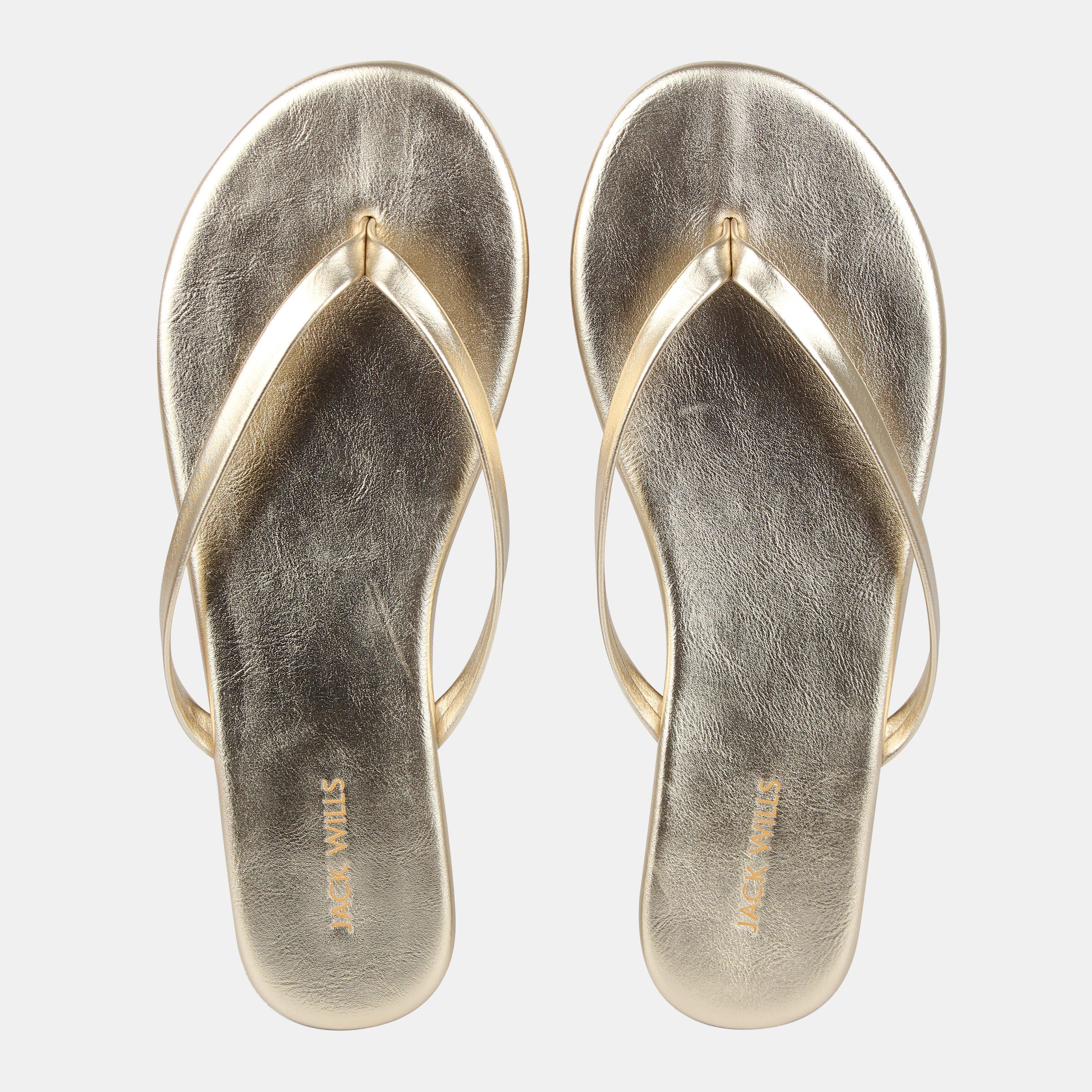 Gold - Jack Wills - Jack Wills Flip Flops Womens - 4