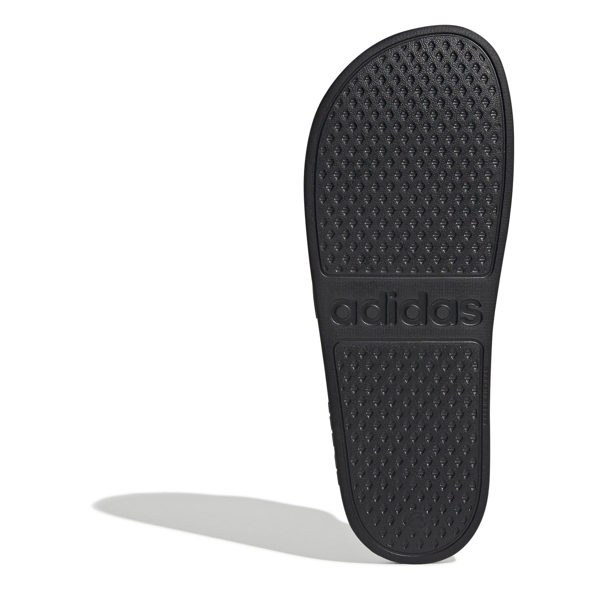 Black/Metalic - adidas - Adilette Aqua Slide Womens - 6