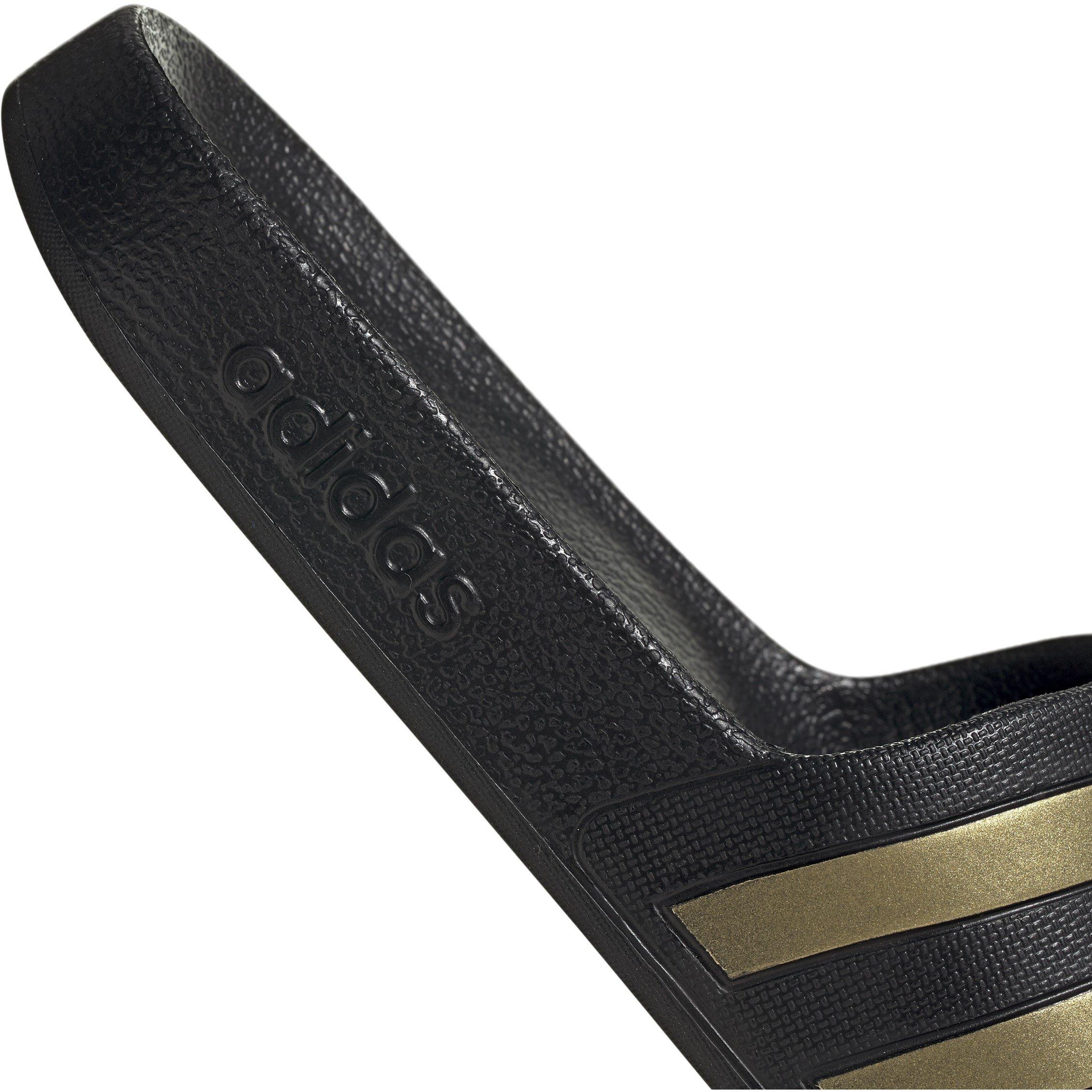 Black/Metalic - adidas - Adilette Aqua Slide Womens - 8
