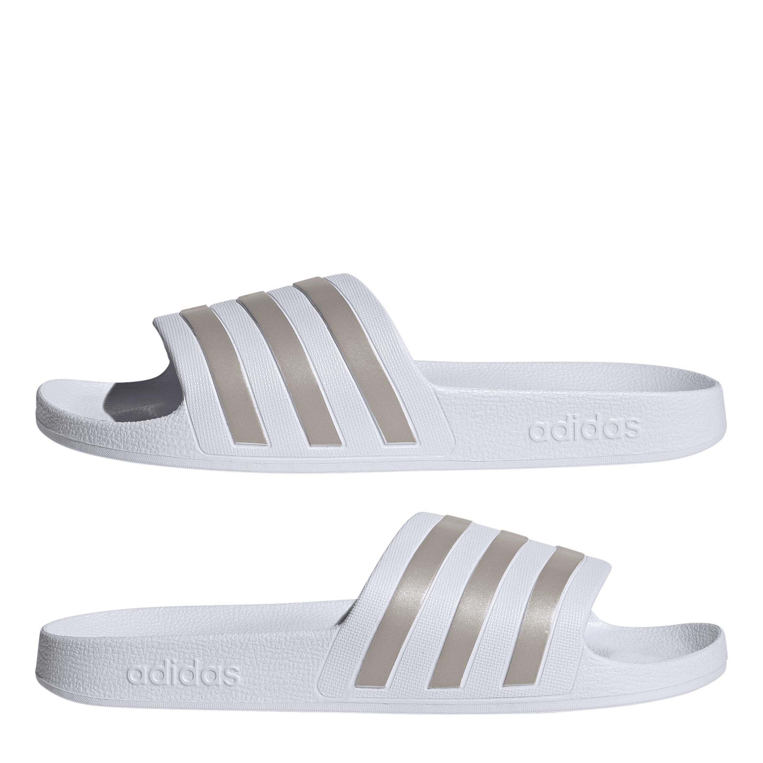 Hvid/Metallic - adidas - adidas Adilette Aqua Slide Womens - 10