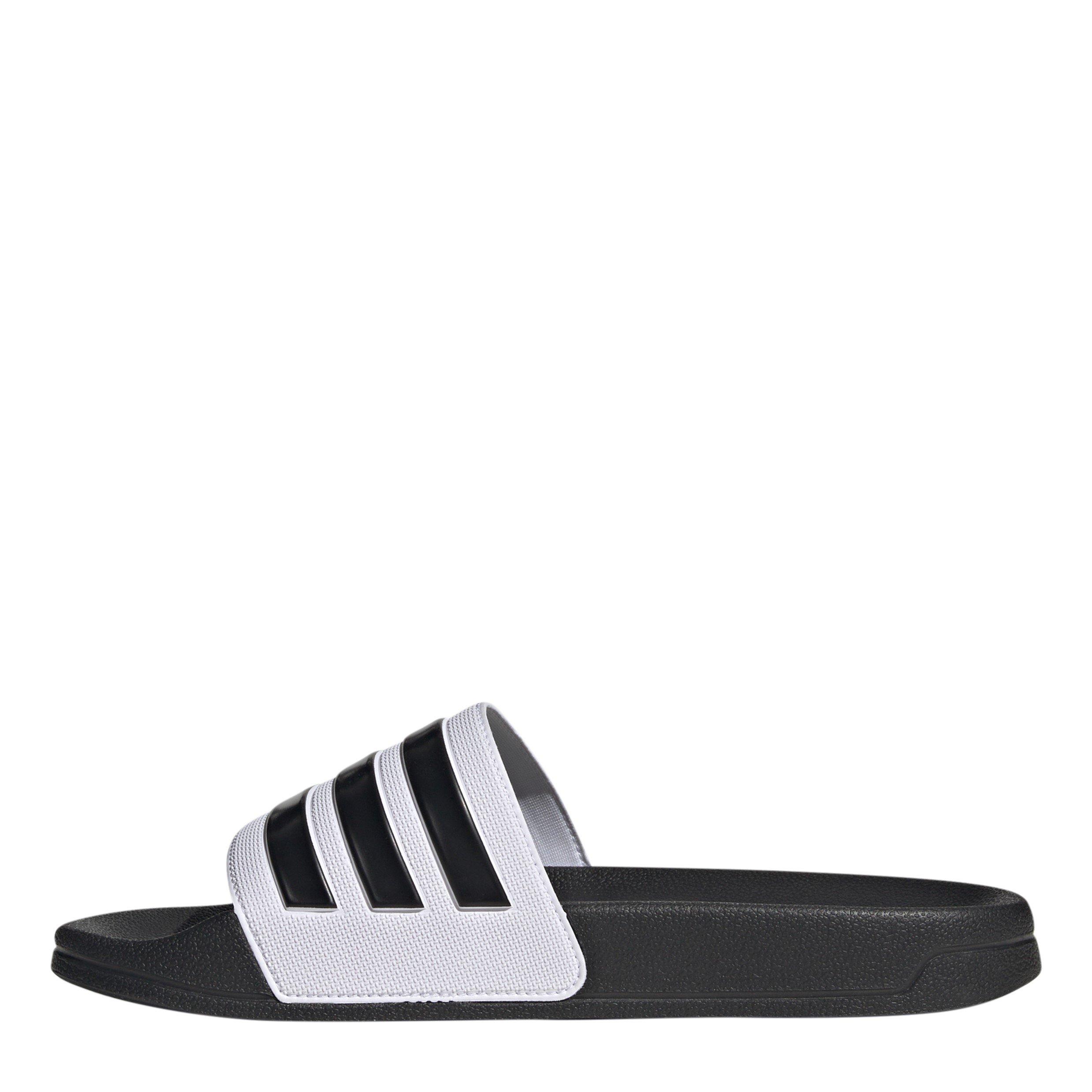 Wht/Core black - adidas - Adilette Shower Womens Slide Sandals - 2