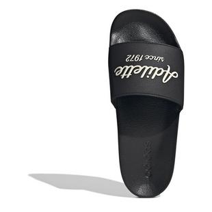 CBlk/WonWht - adidas - Adilette Shower Womens Slide Sandals - 5