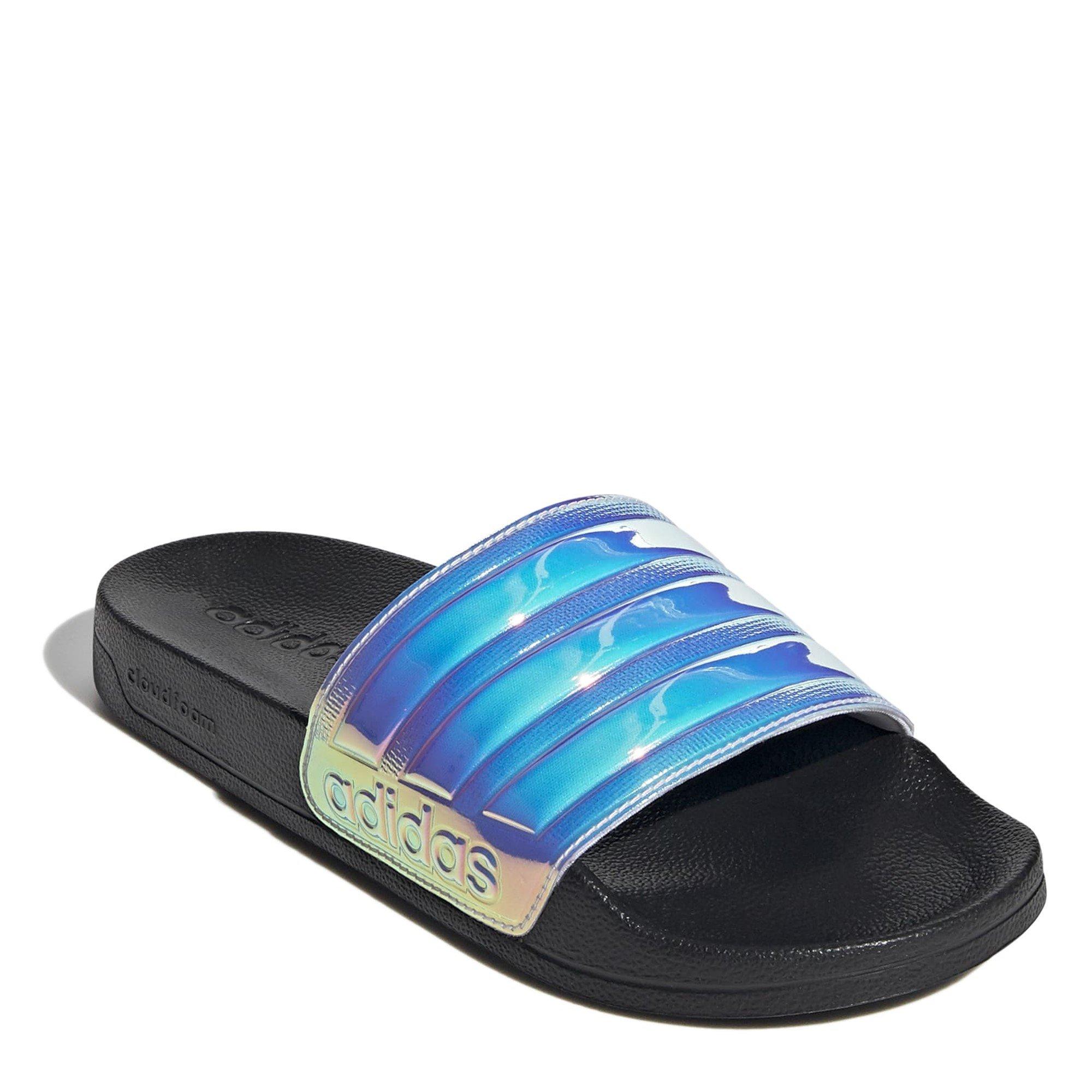 Blk/Iridescent - adidas - adidas Adilette Shower Womens Slide Sandals - 3