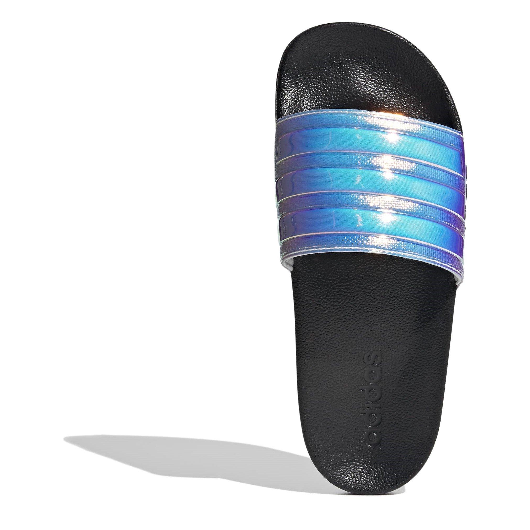 Blk/Iridescent - adidas - adidas Adilette Shower Womens Slide Sandals - 5