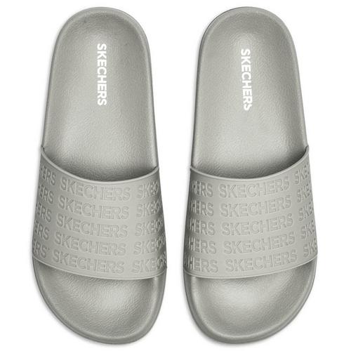 TAUPE - Skechers - Side Lines Womens Slide Sandals - 1