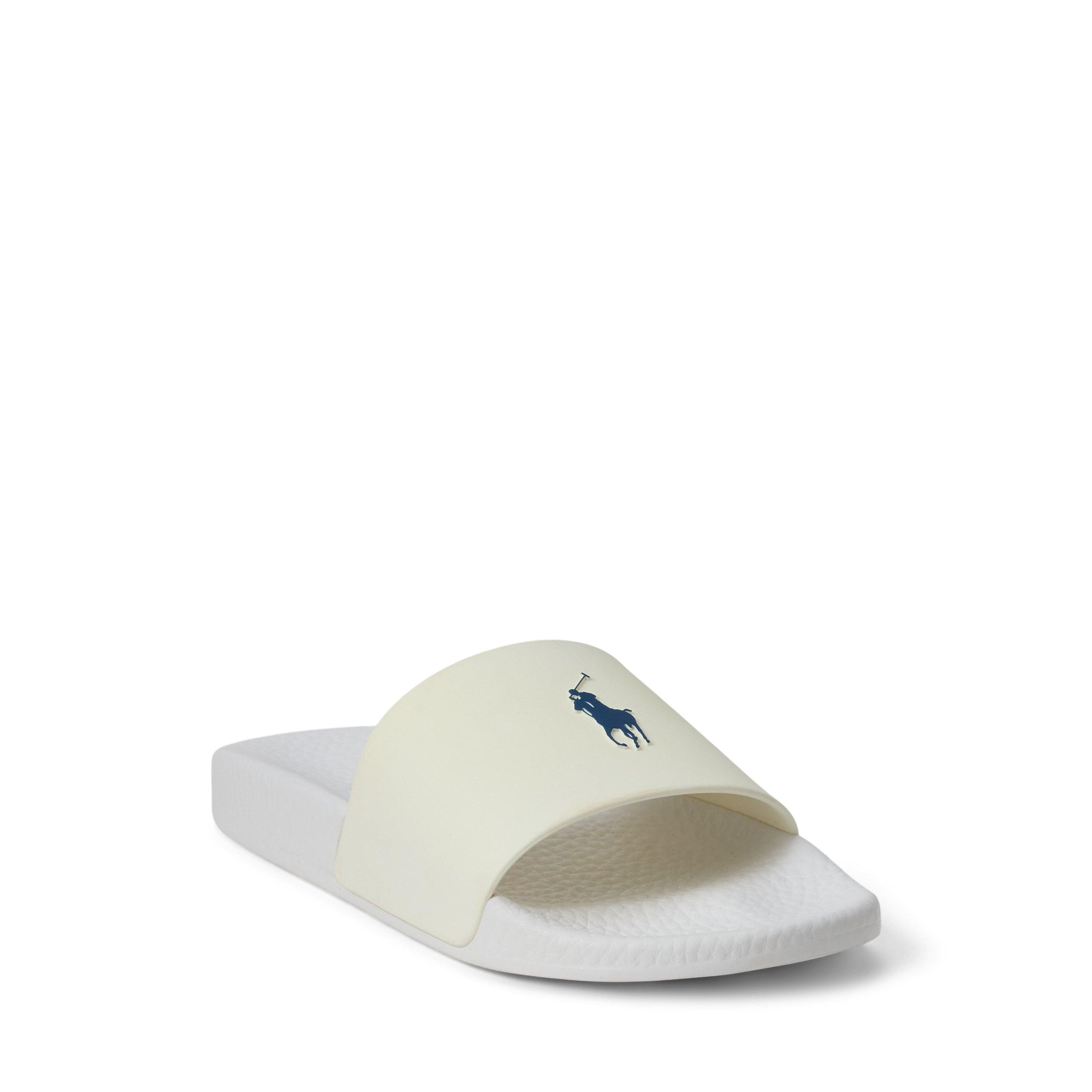 White/Navy - Polo Ralph Lauren - Signature Pony Polo Slide - 2
