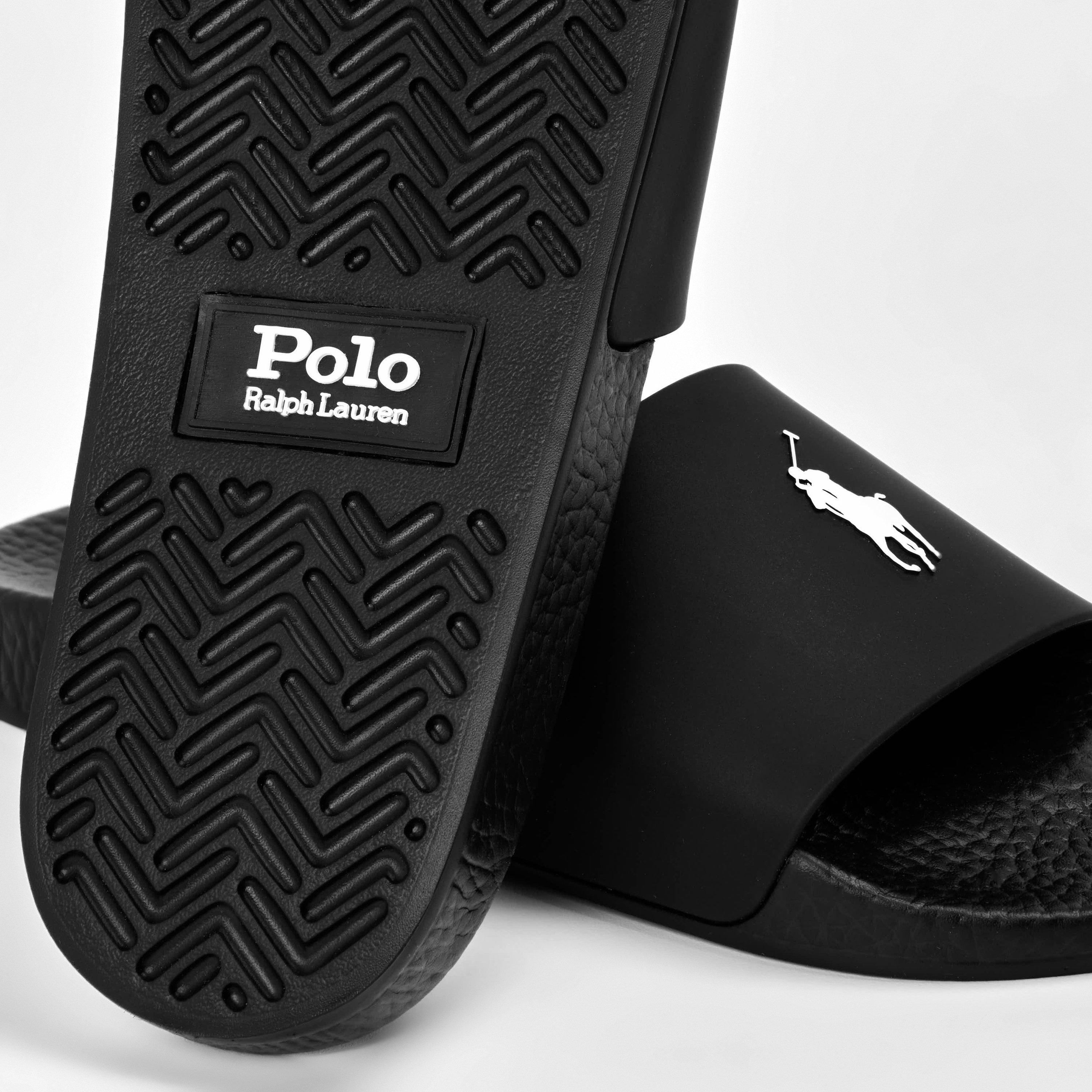 Black/White - Polo Ralph Lauren - Signature Pony Polo Slide - 4