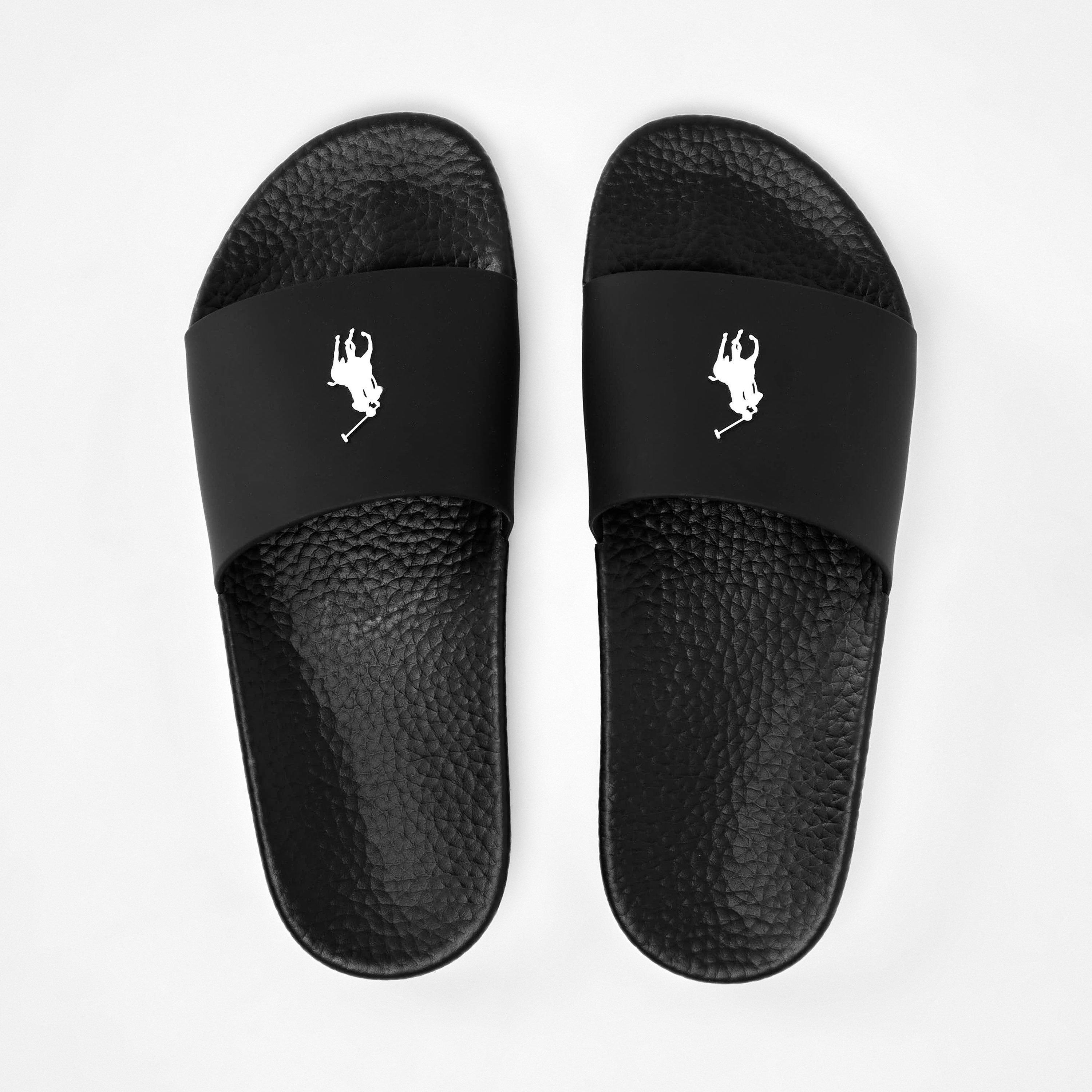 Black/White - Polo Ralph Lauren - Signature Pony Polo Slide - 5
