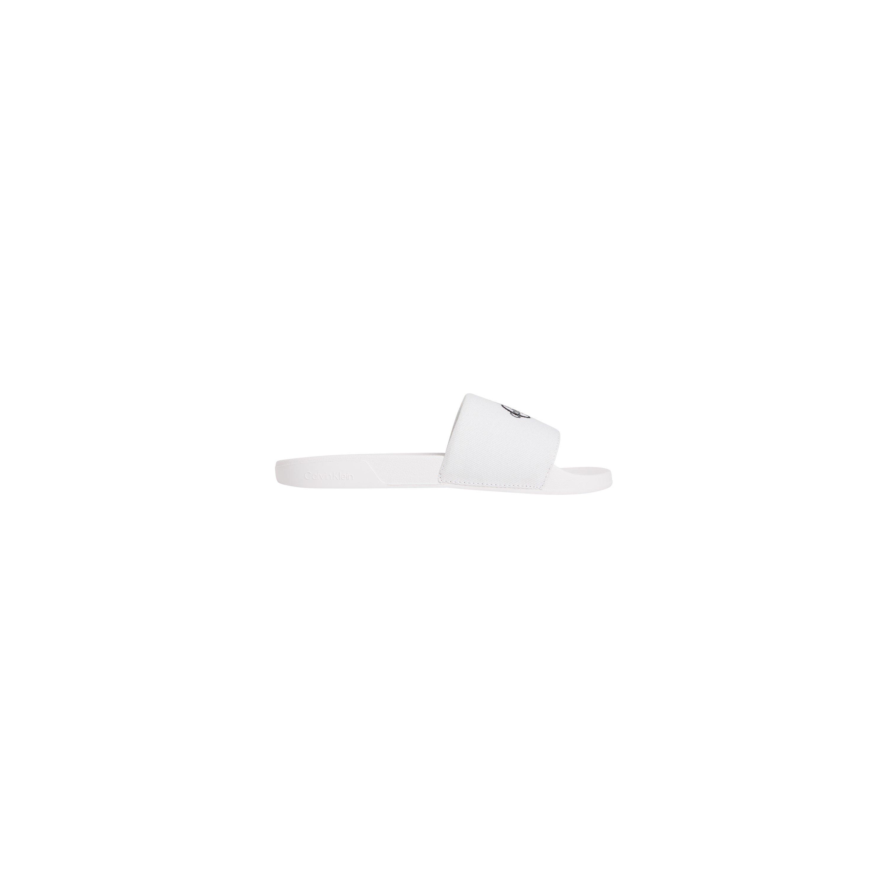 Calvin Klein Women's Pool Sliders - Bright Wht/Blk - 3.5 (36)