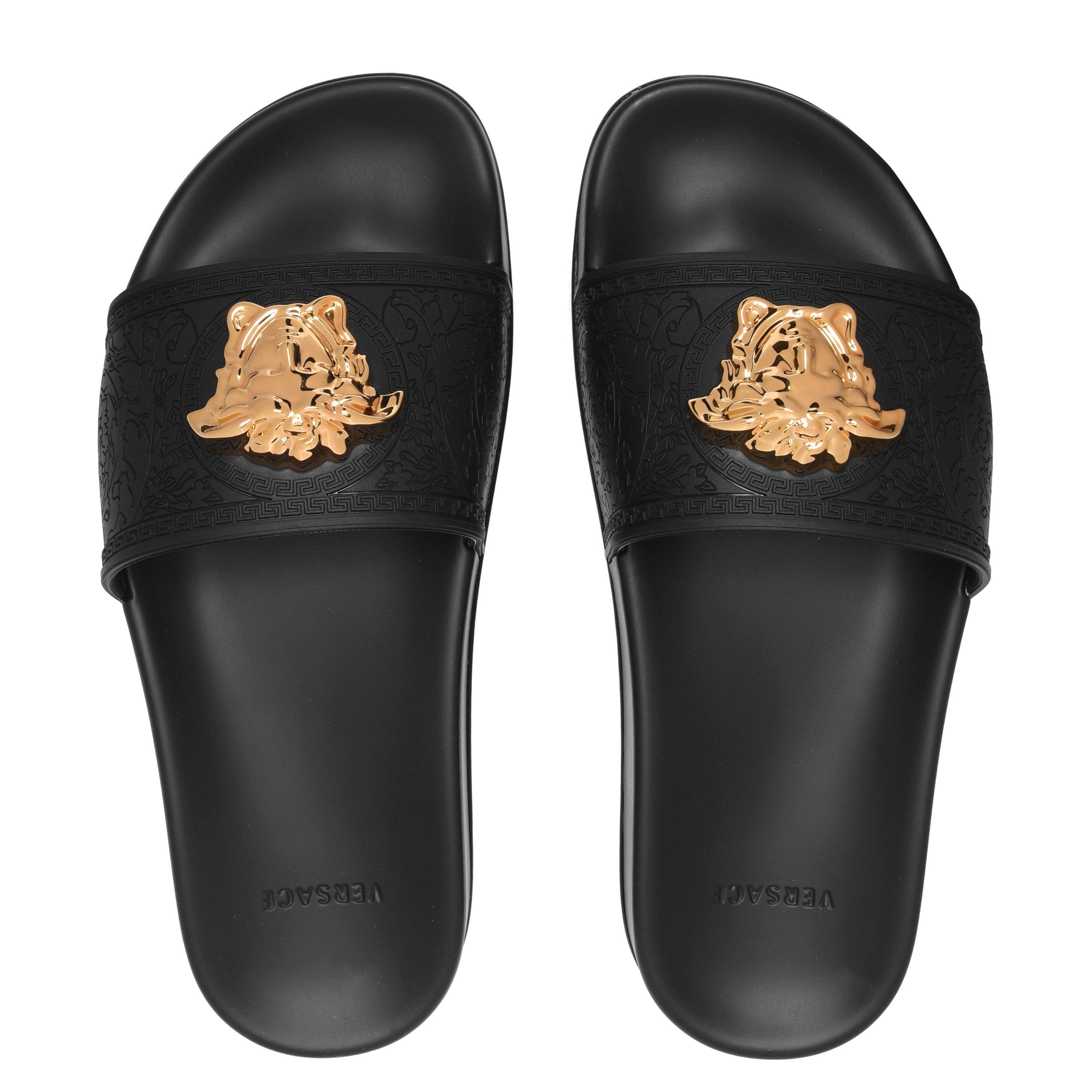 Black KVO41 - Versace - La Medusa Pool Slides - 5