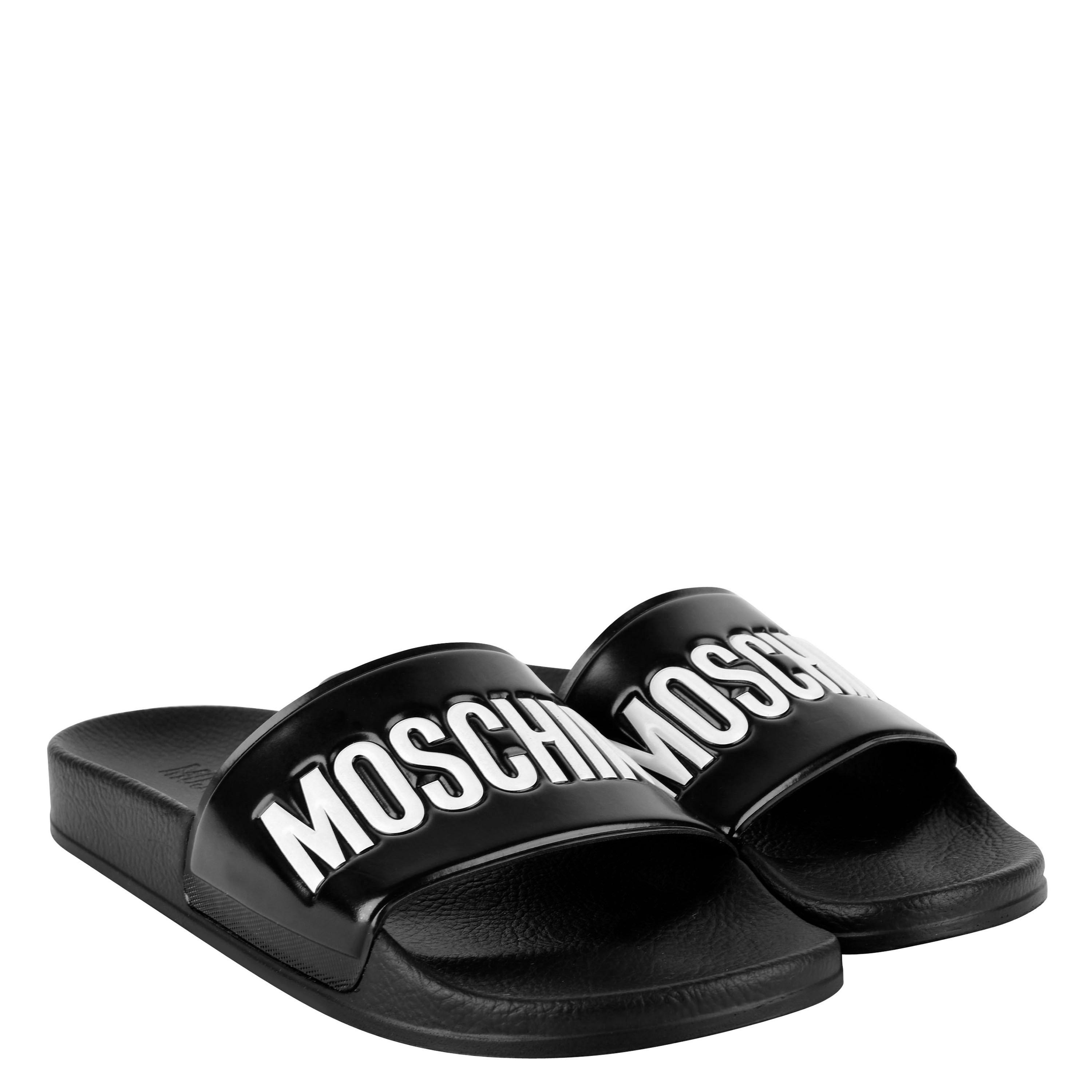 Black - Moschino - Logo Sliders - 4