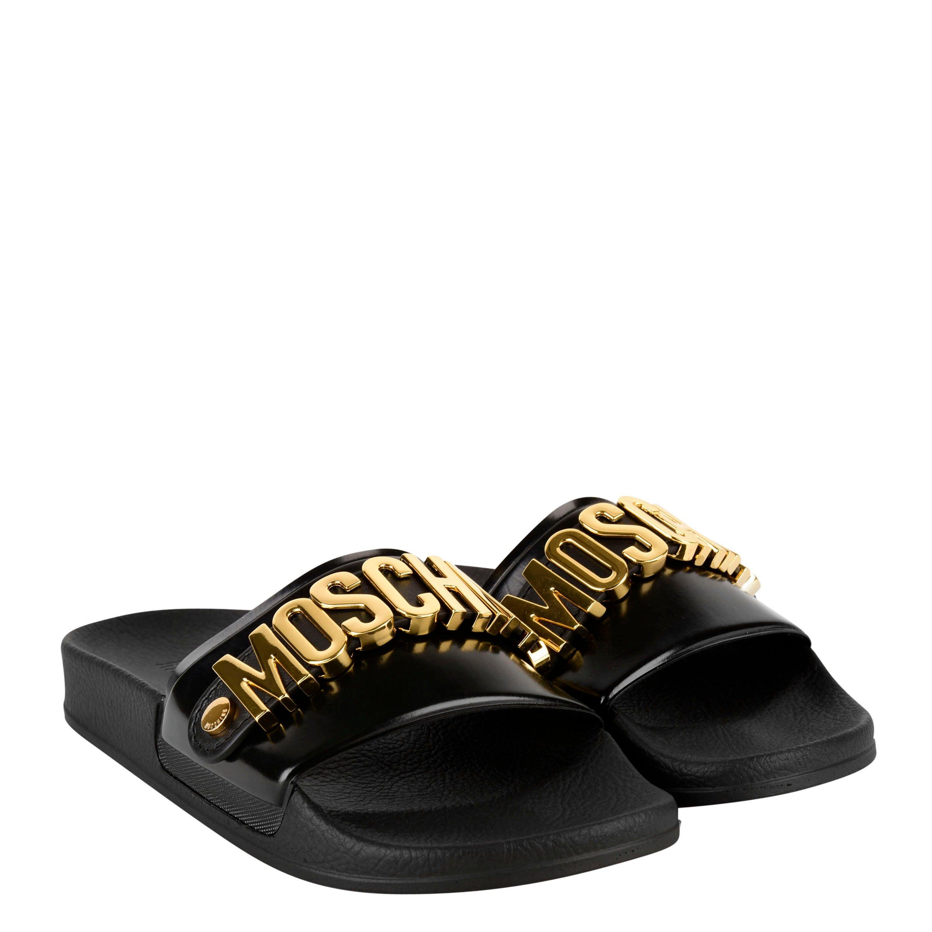Black 000 - Moschino - Logo Pool Sliders - 8