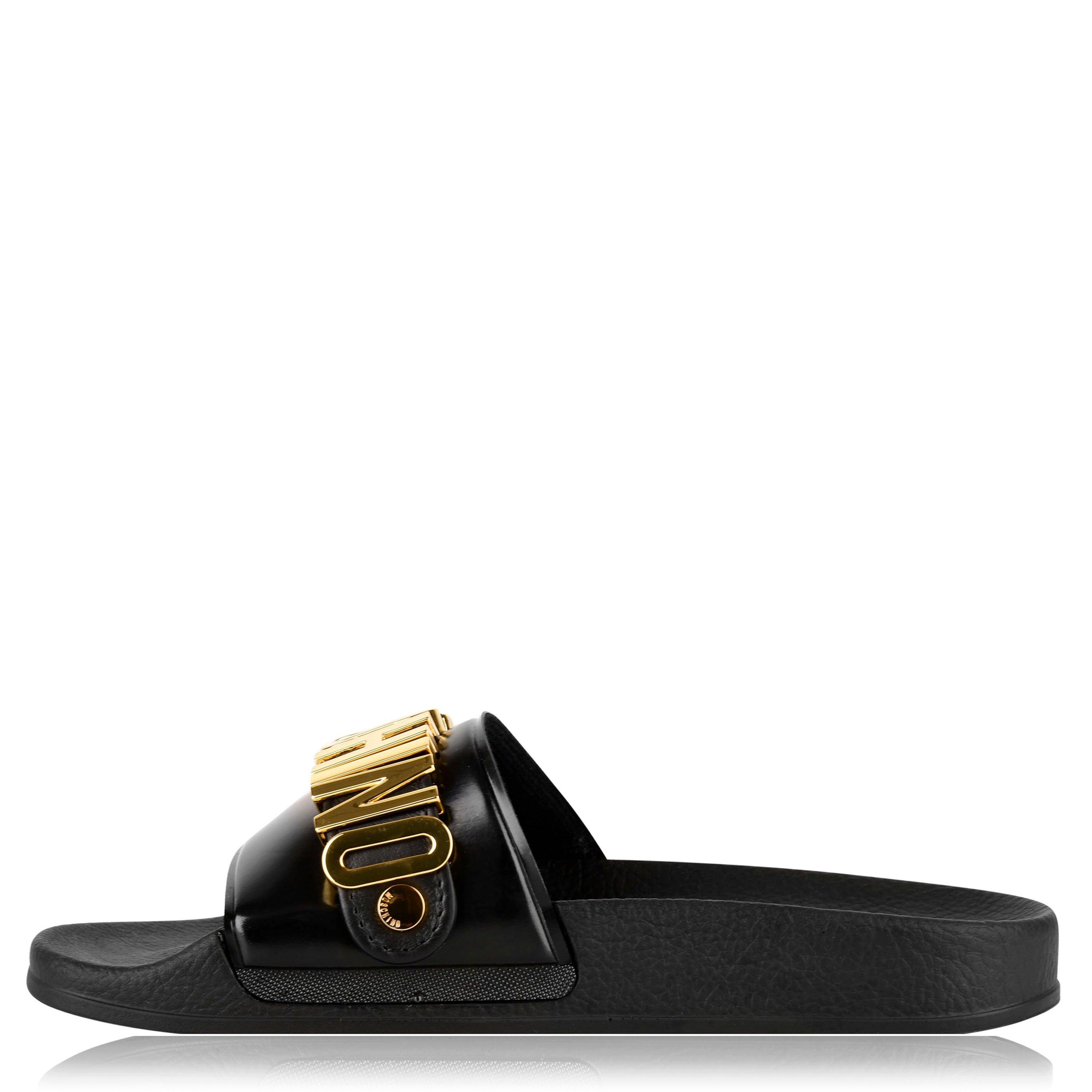 Black 000 - Moschino - Logo Pool Sliders - 3