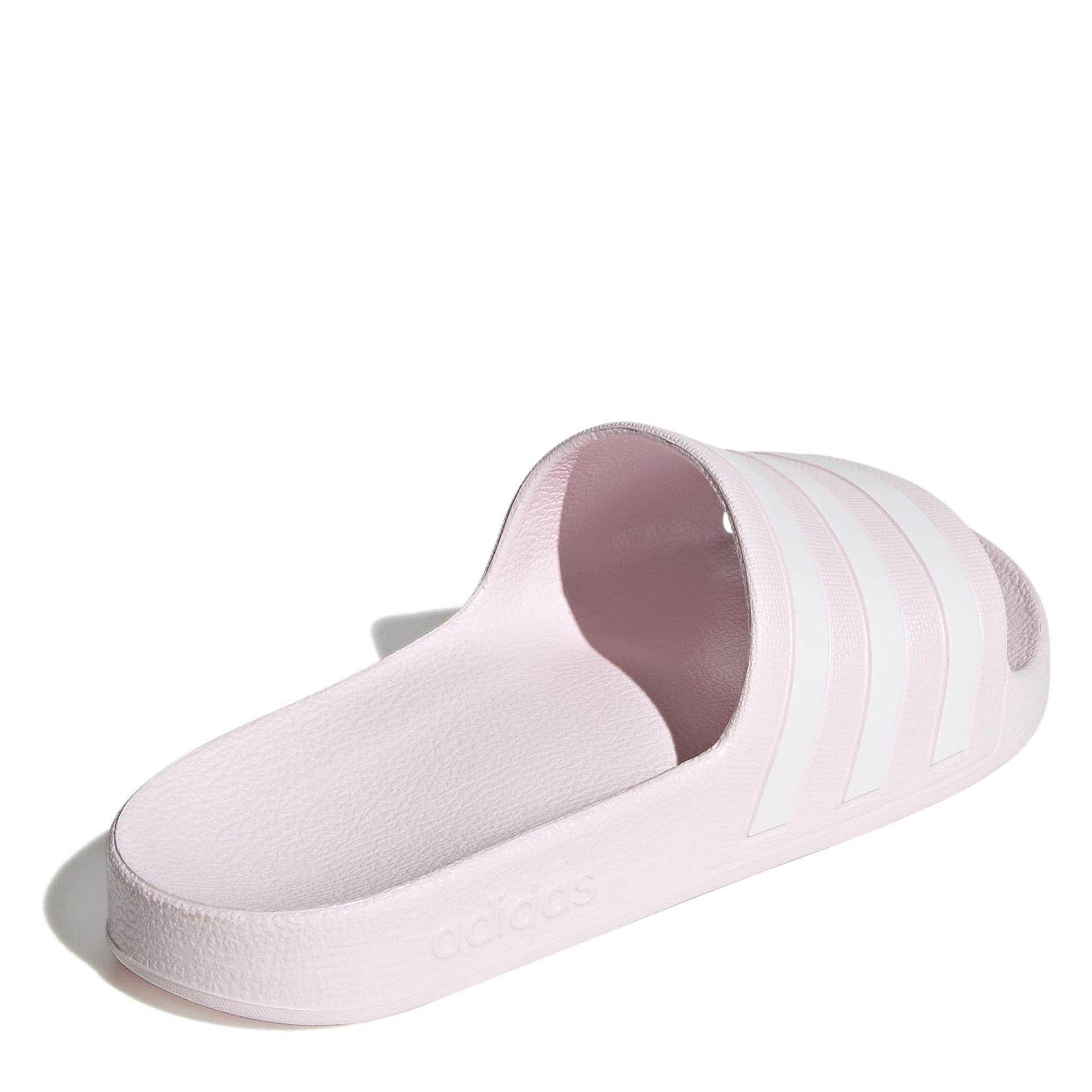 Almost Pink/Wht - adidas - Adilette Aqua Womens Slide Sandals - 4