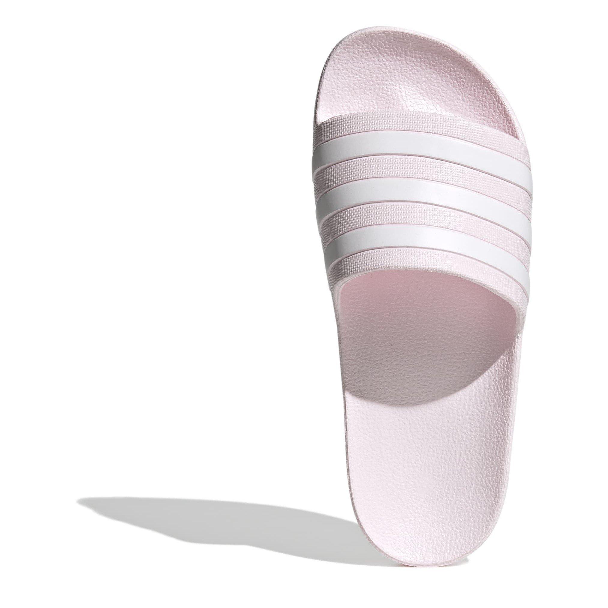 Almost Pink/Wht - adidas - Adilette Aqua Womens Slide Sandals - 5