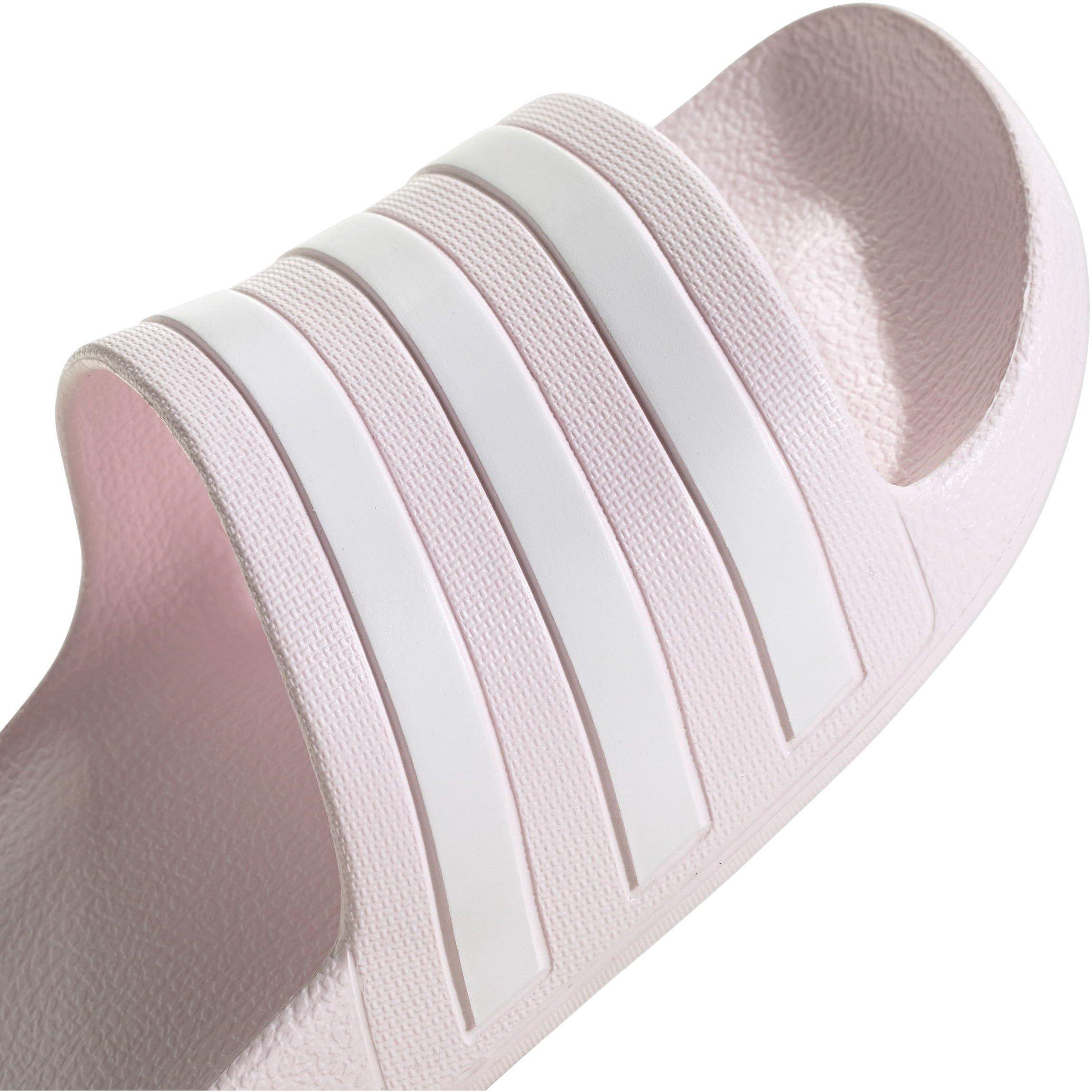 Almost Pink/Wht - adidas - Adilette Aqua Womens Slide Sandals - 7