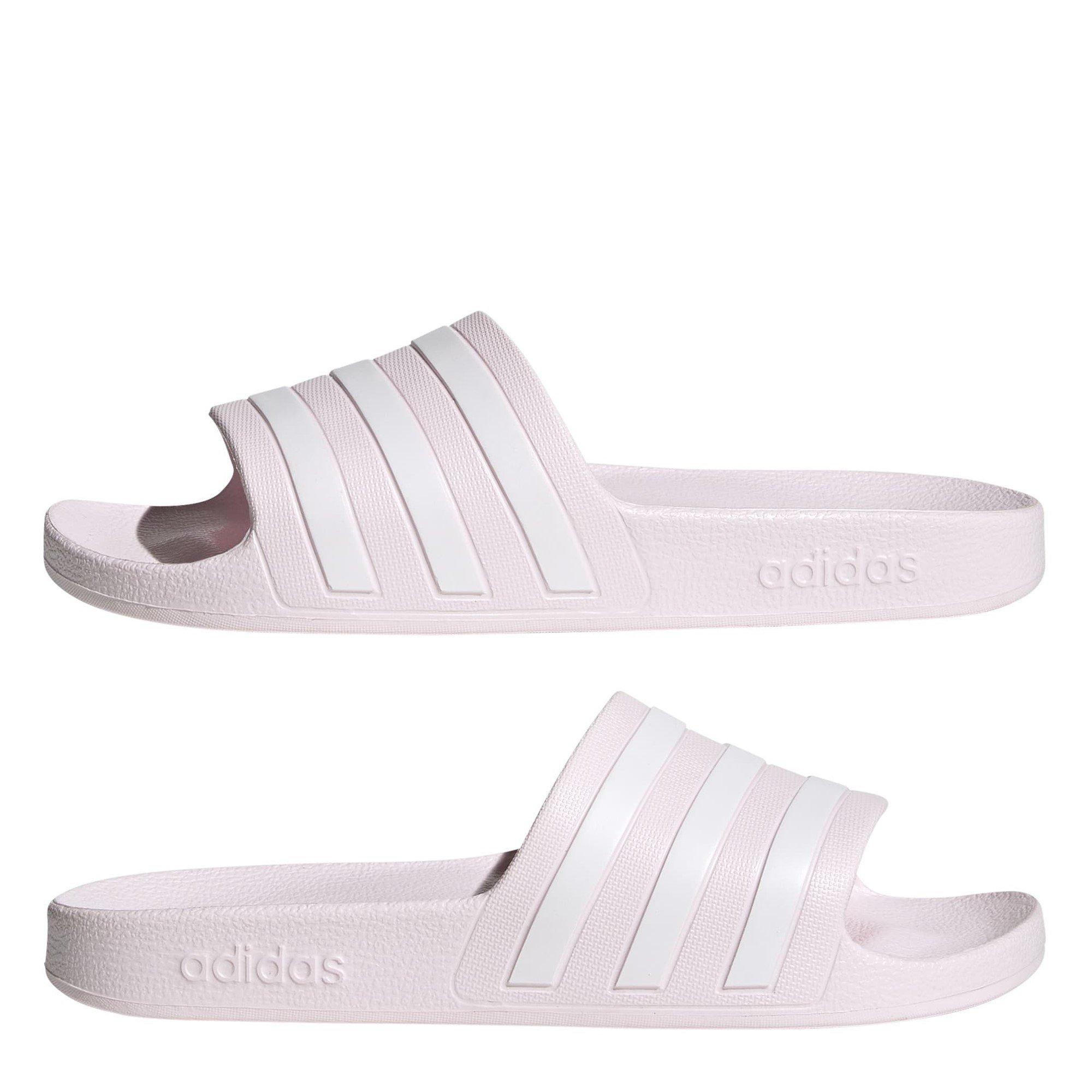 Almost Pink/Wht - adidas - Adilette Aqua Womens Slide Sandals - 9