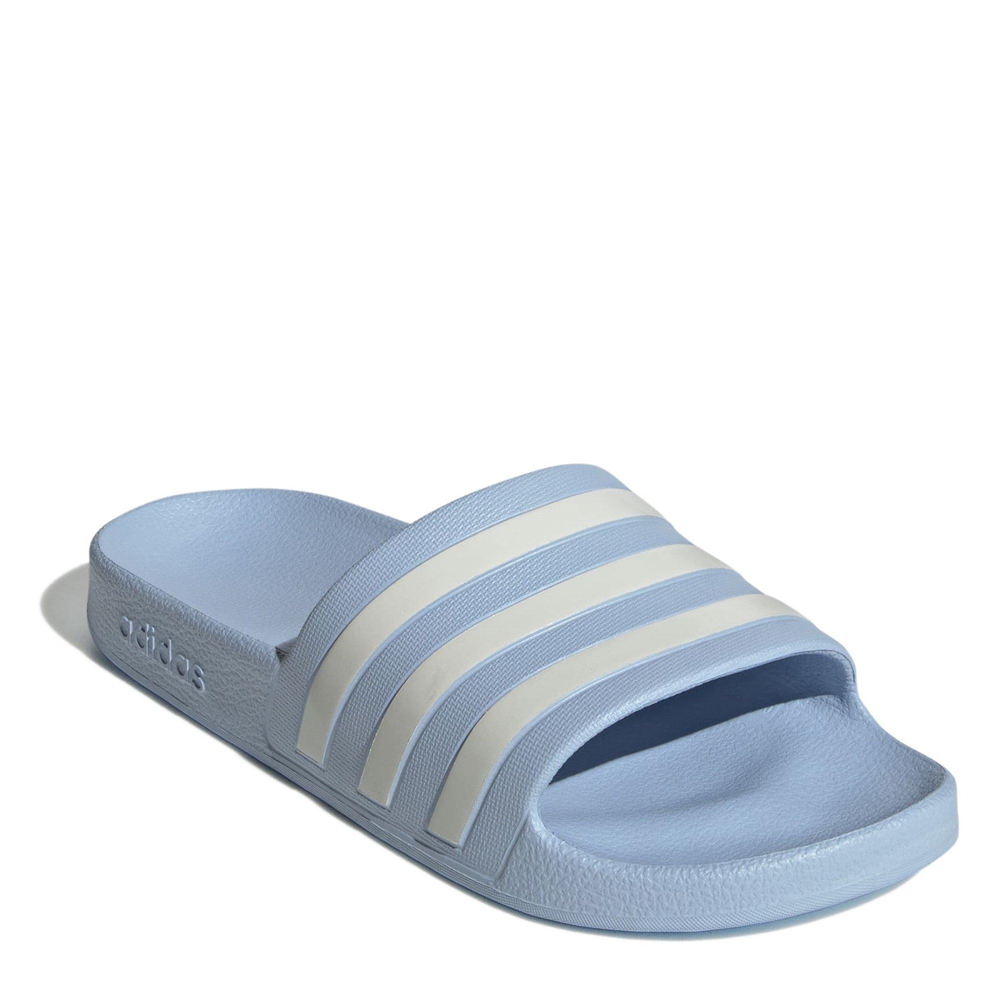 G.Blue/Zero Met - adidas - Adilette Aqua Womens Slide Sandals - 3