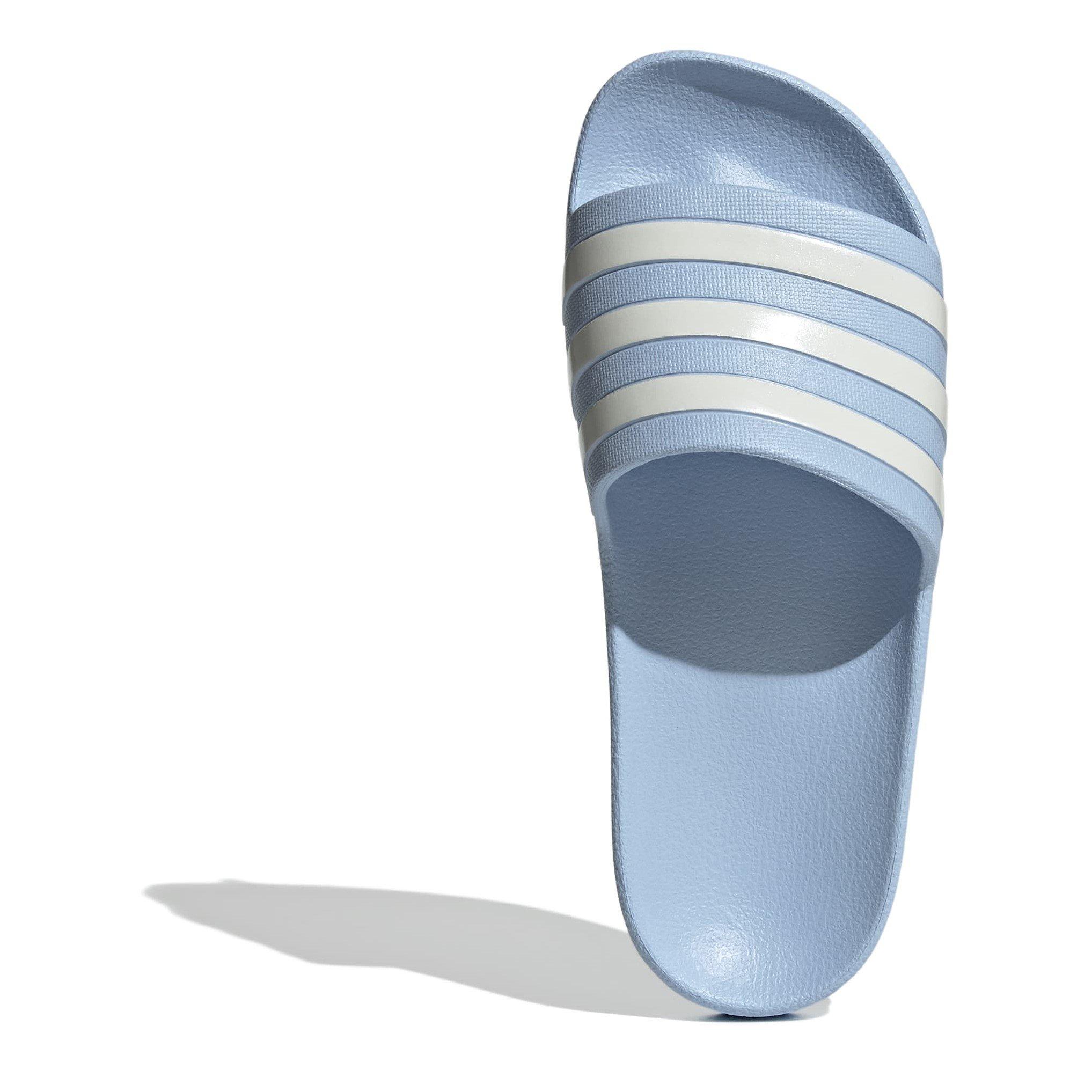 G.Blue/Zero Met - adidas - Adilette Aqua Womens Slide Sandals - 5