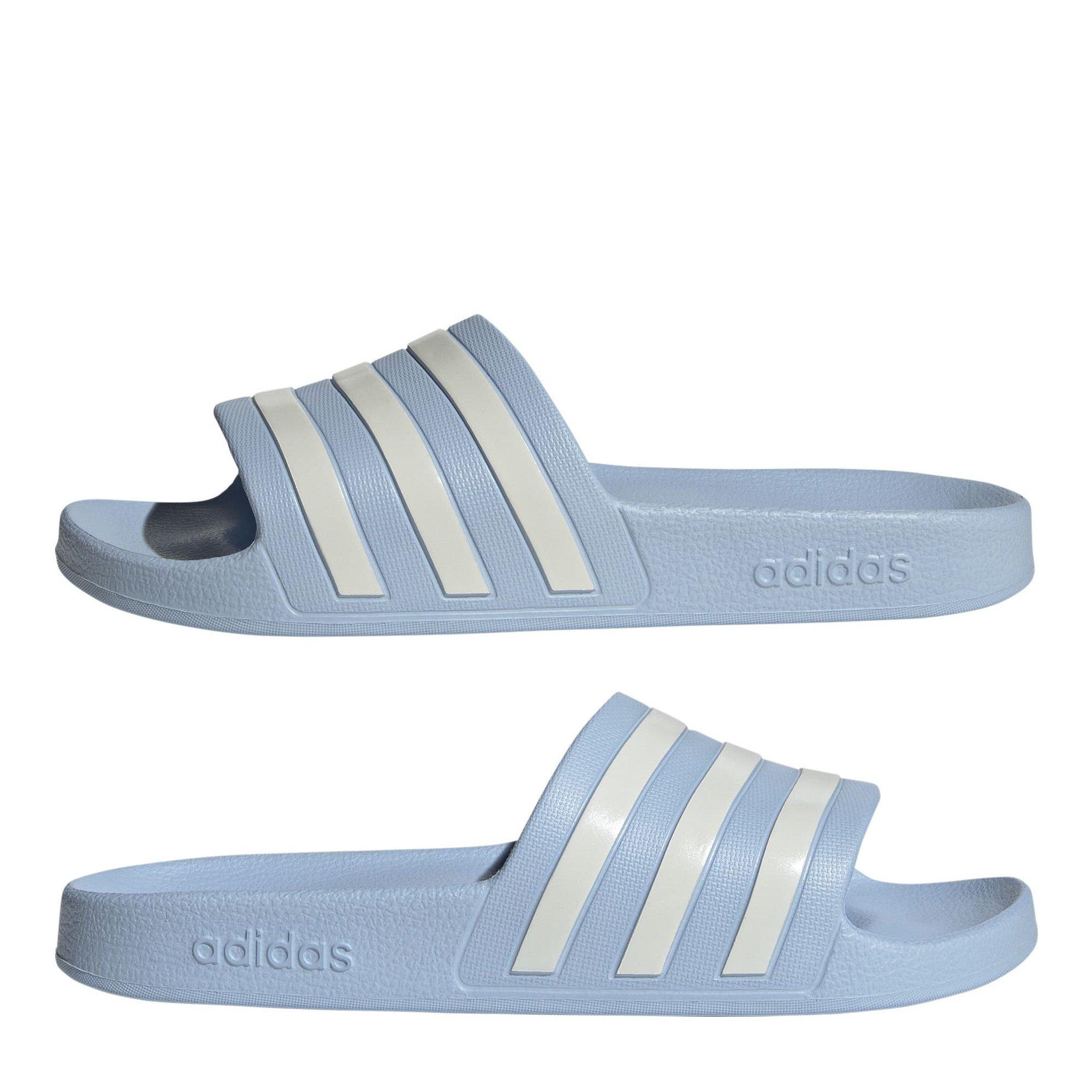 G.Blue/Zero Met - adidas - Adilette Aqua Womens Slide Sandals - 9