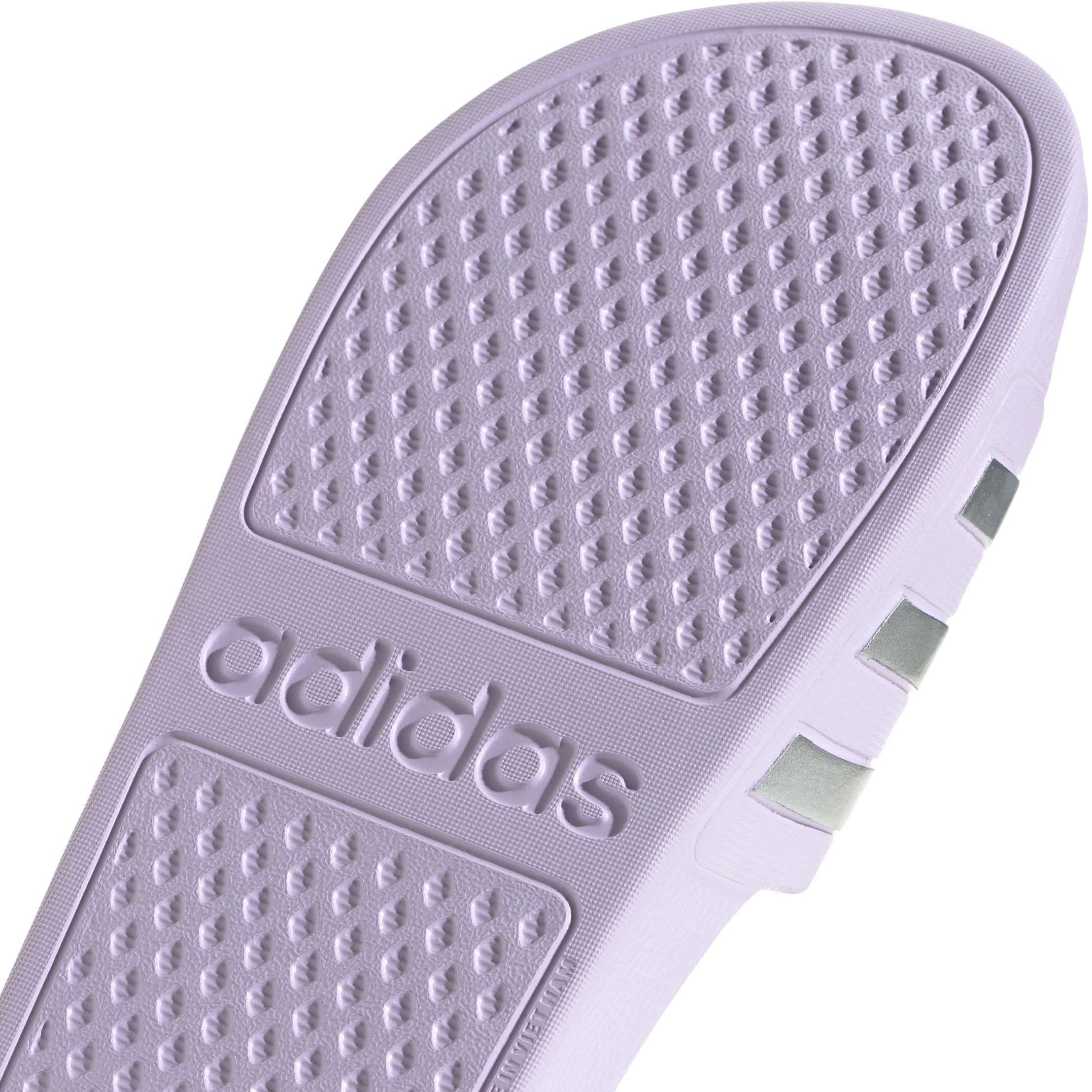 Lavender/Silver - adidas - adidas Adilette Aqua Womens Slide Sandals - 8