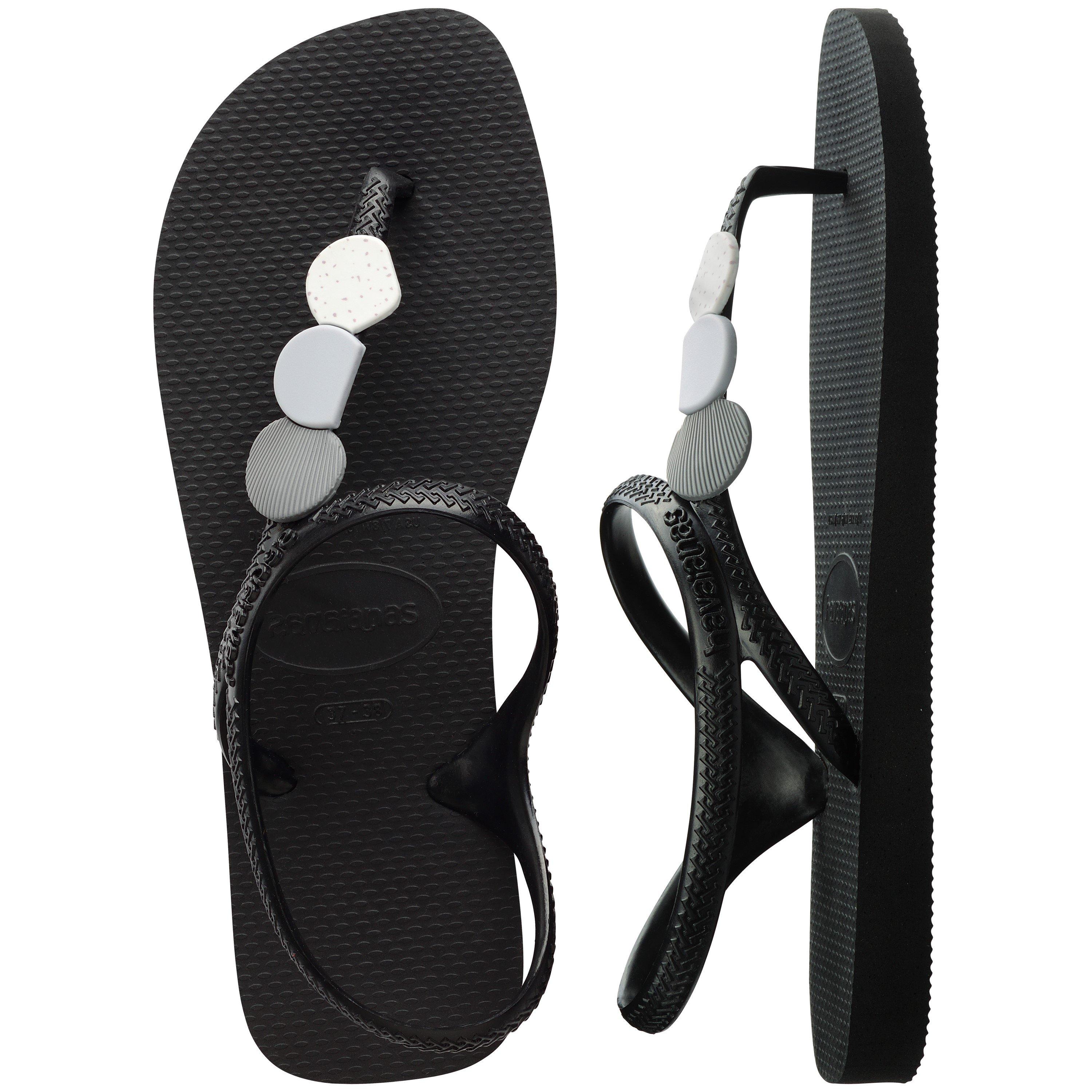 Black/Black - Havaianas - Women's Flash Urban Plus Ballet Rose Flip Flops - 3