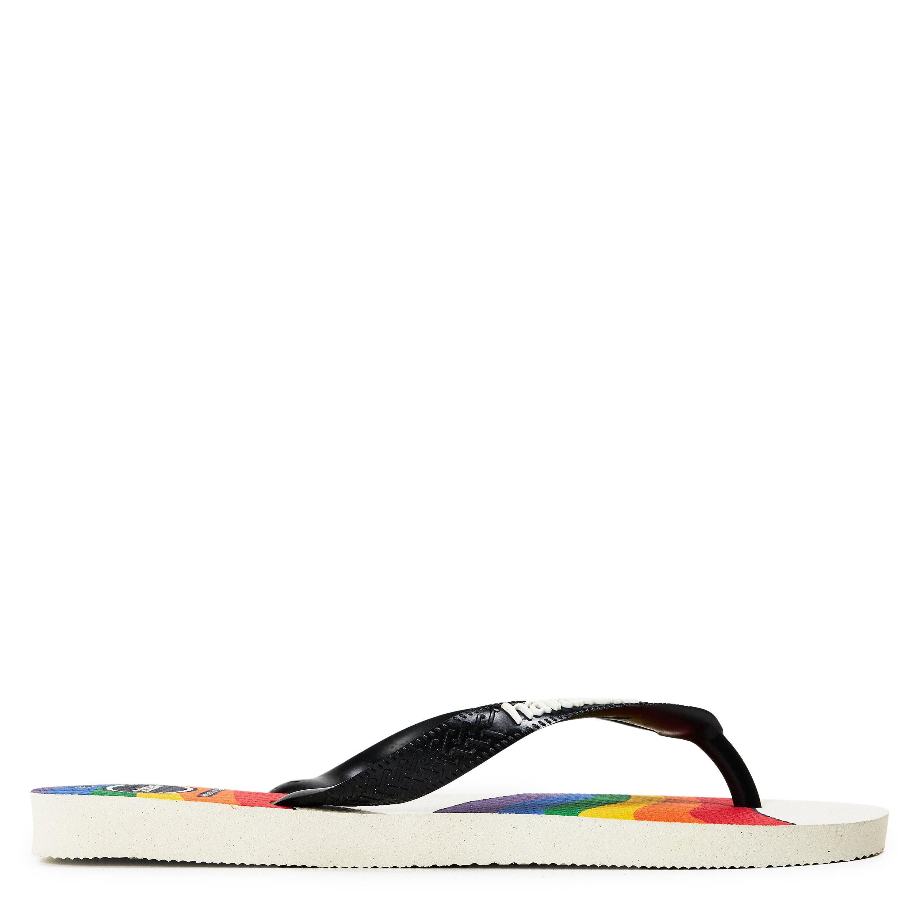 White/Black - Havaianas - Hav. Top Pride White/Black 35/36 Flip Flops Womens - 1