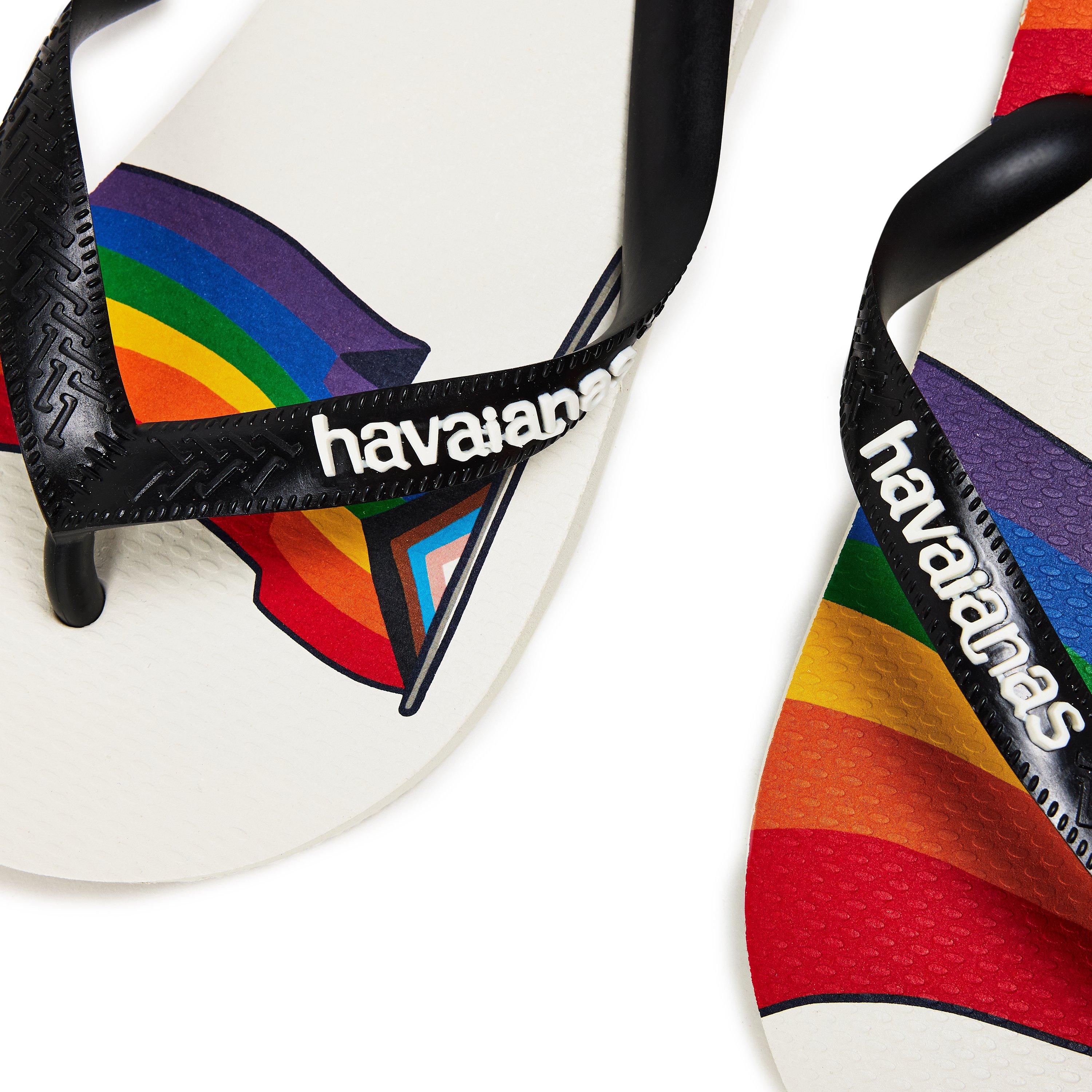 Grau/Dunkel/Rot - Havaianas - Hav. Top Pride White/Black 35/36 Flip Flops Womens - 3