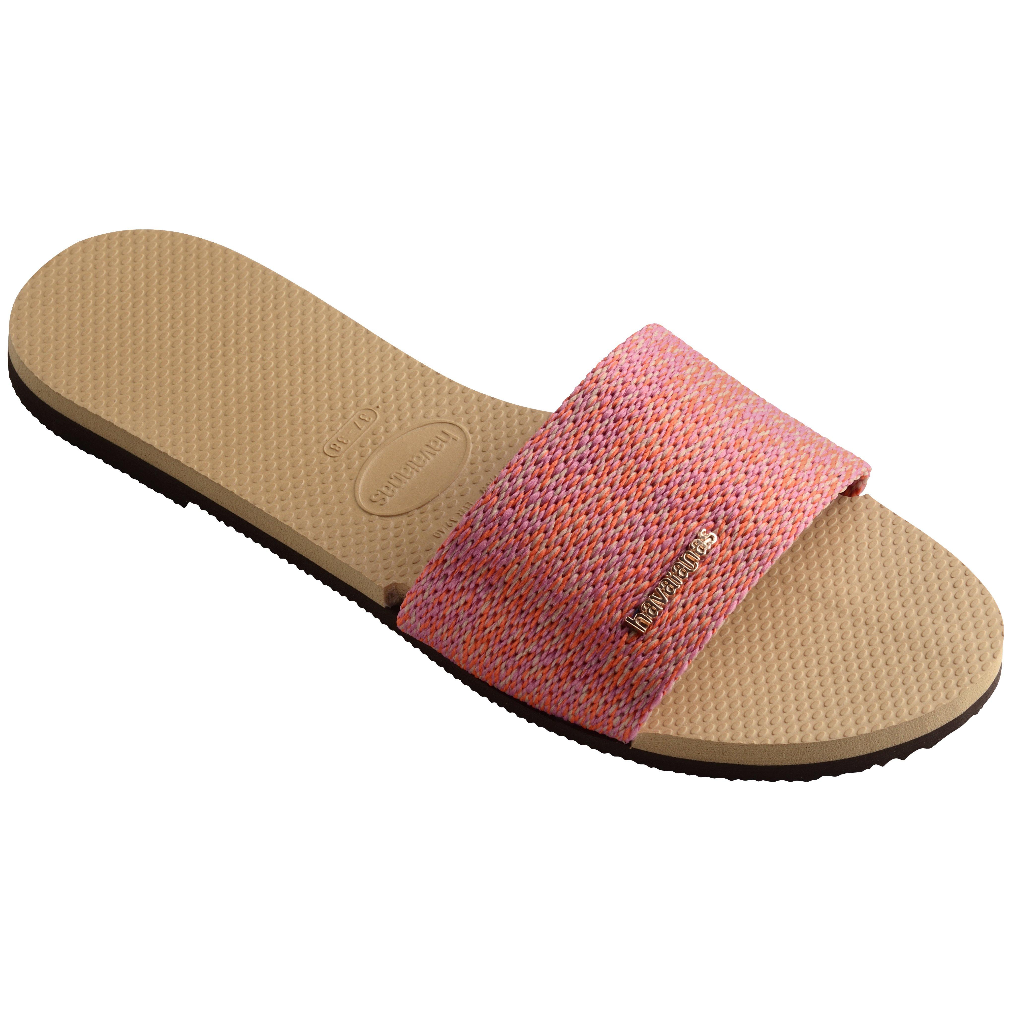 Dark Black - Havaianas - Hav. You Malta Golden 37/38 Flip Flops Womens - 2
