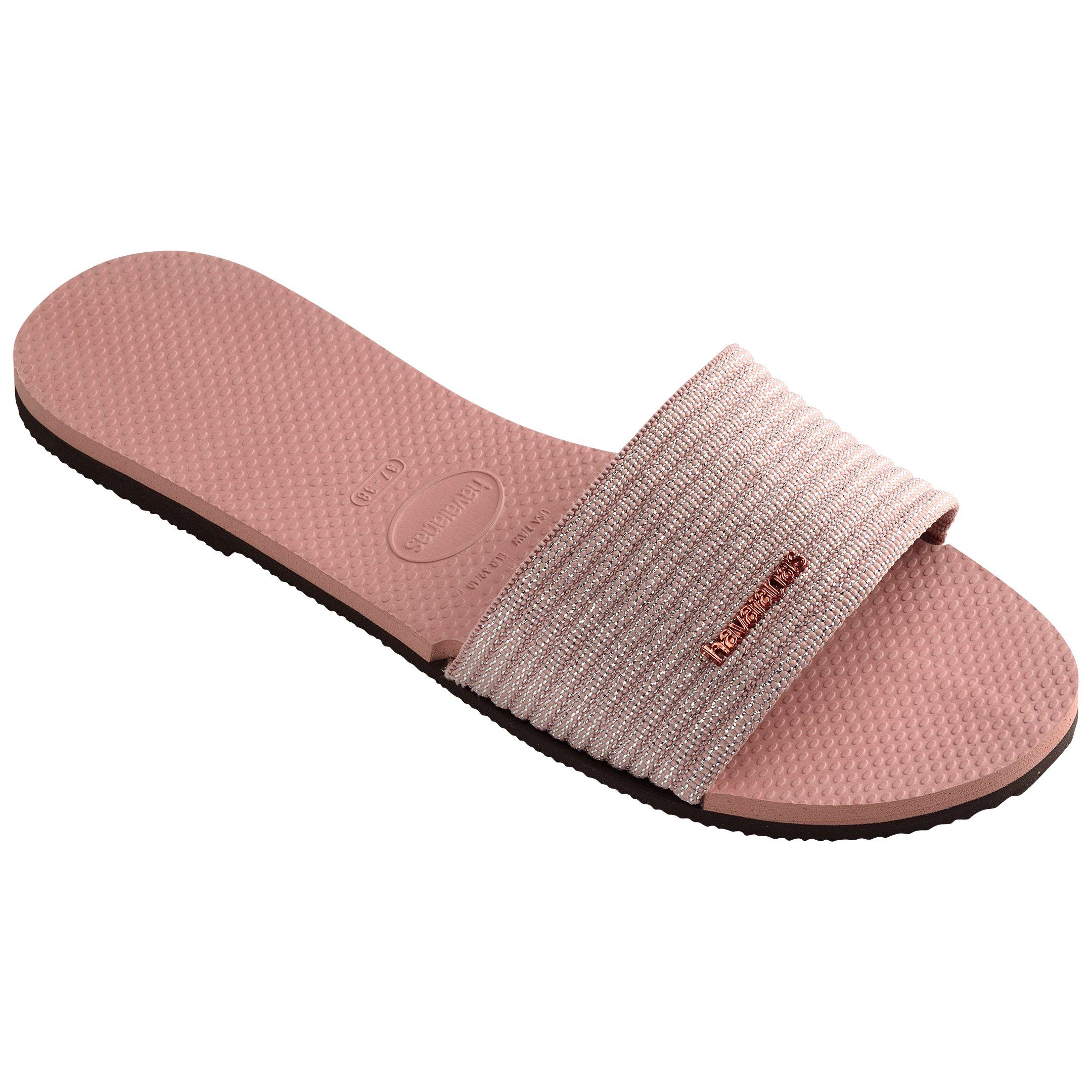 Rosa - Havaianas - Hav. You Malta Metallic Crocus Rose Flip Flops Womens - 2